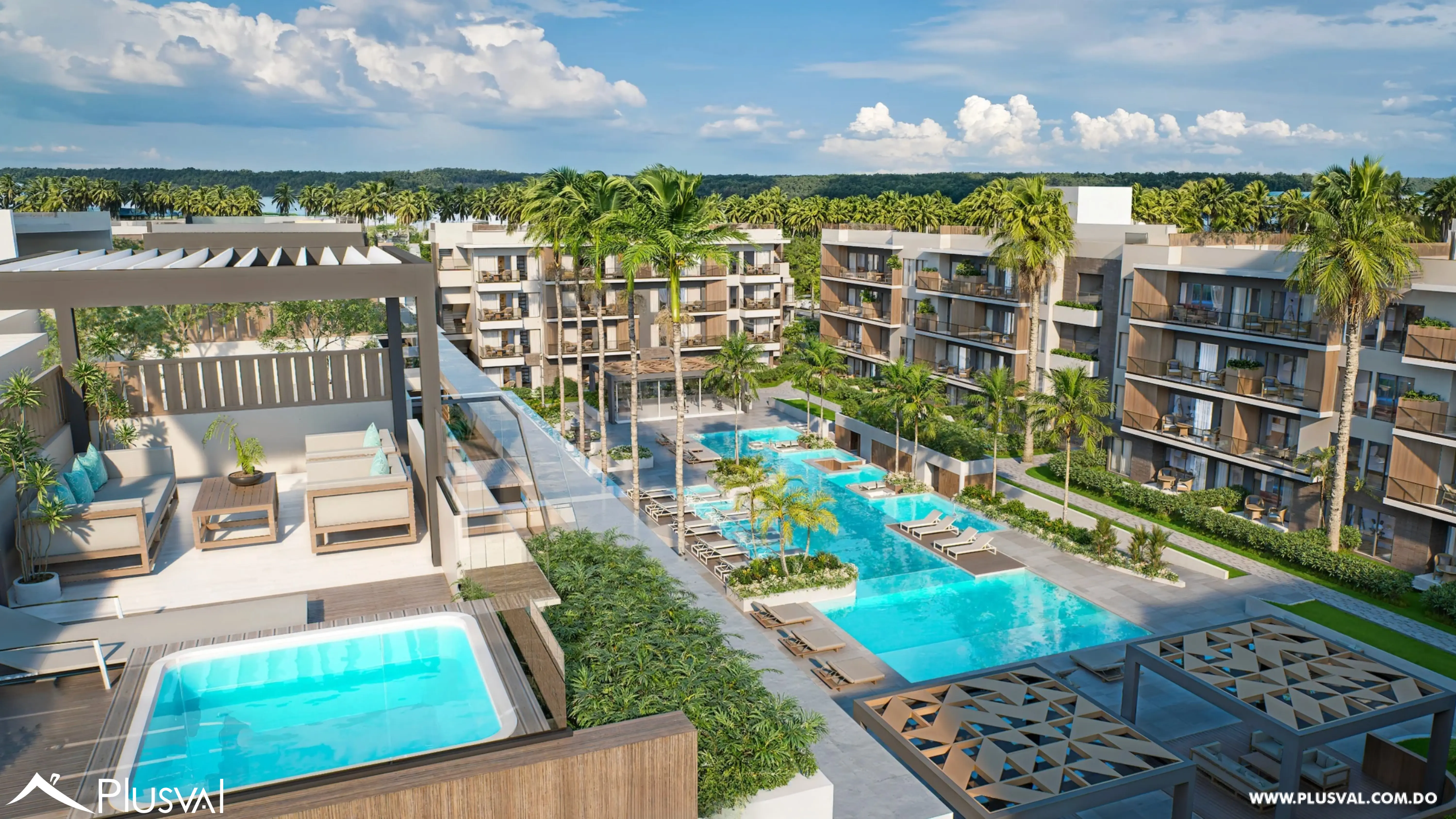 Apartments 2 habitaciones con Walk in Closet + Rooftop en Vista Cana con linea blanca 509912