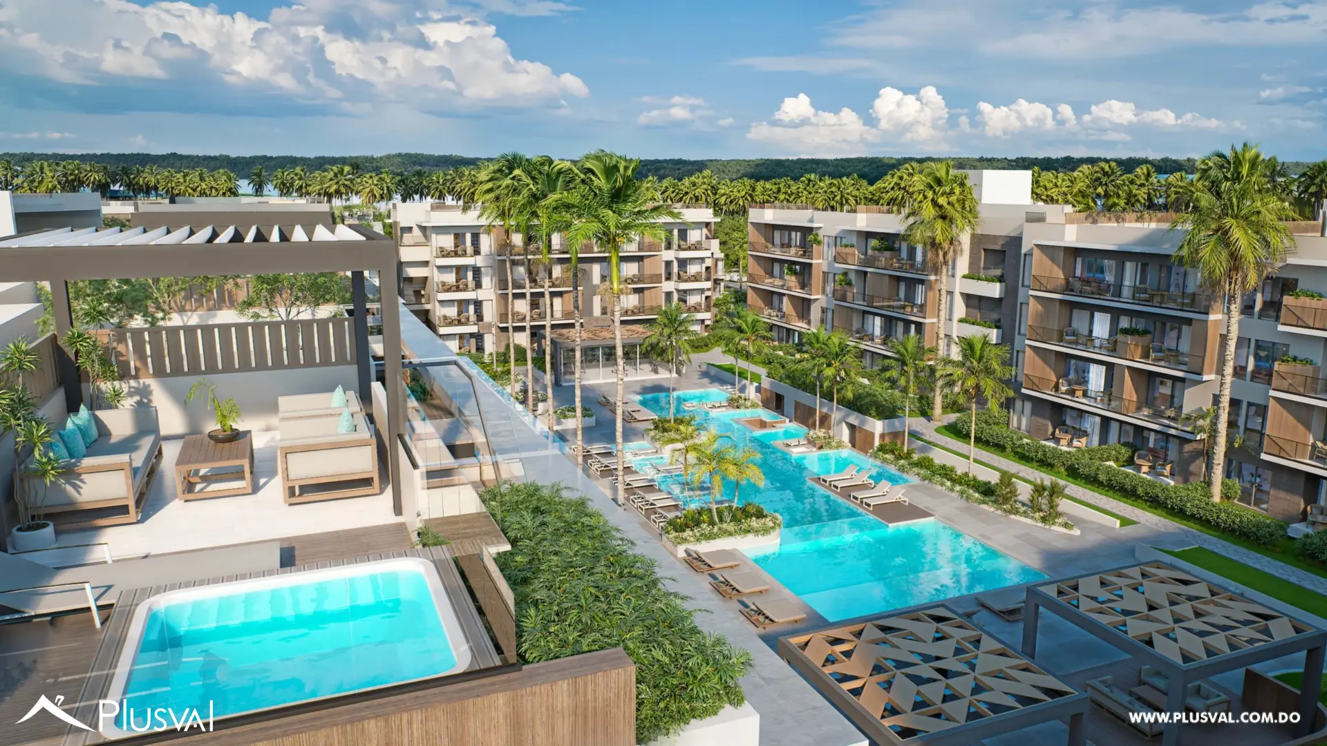 Apartments 2 habitaciones con Walk in Closet + Rooftop en Vista Cana con linea blanca 509912