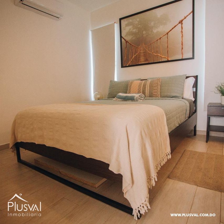 Apartamento en venta en una residencia nueva y segura, cercana a comercios y ubicada en el centro de Bávaro, a 4 minutos de la playa. 488263