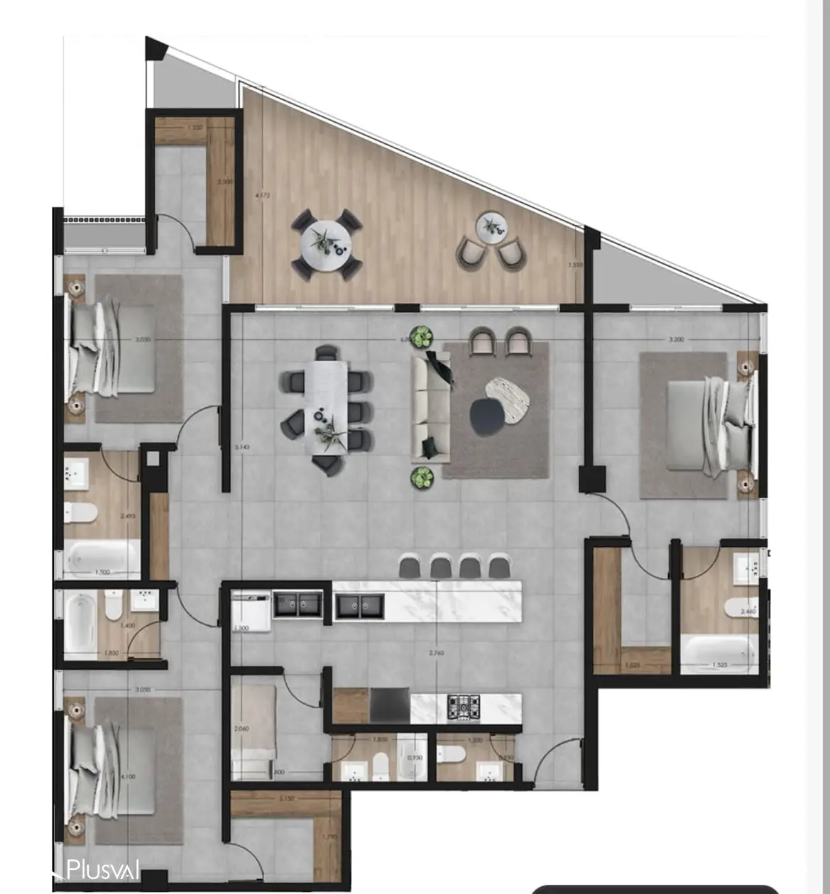 Apartamento en venta de 3 habitaciones en Arroyo Hondo Viejo 530888