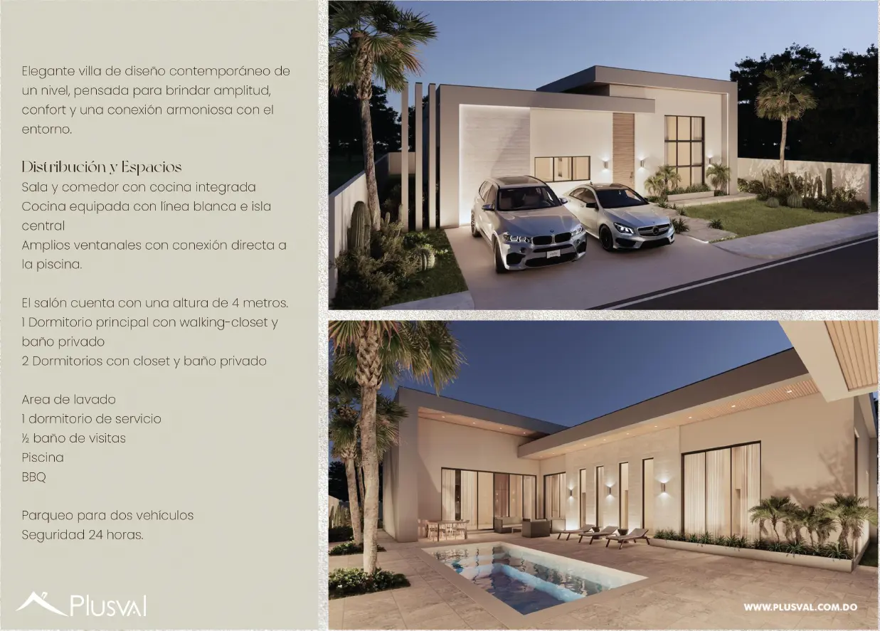 ZENIT, elegante y exclusiva villa de 1 nivel con piscina at Vista Cana 507651