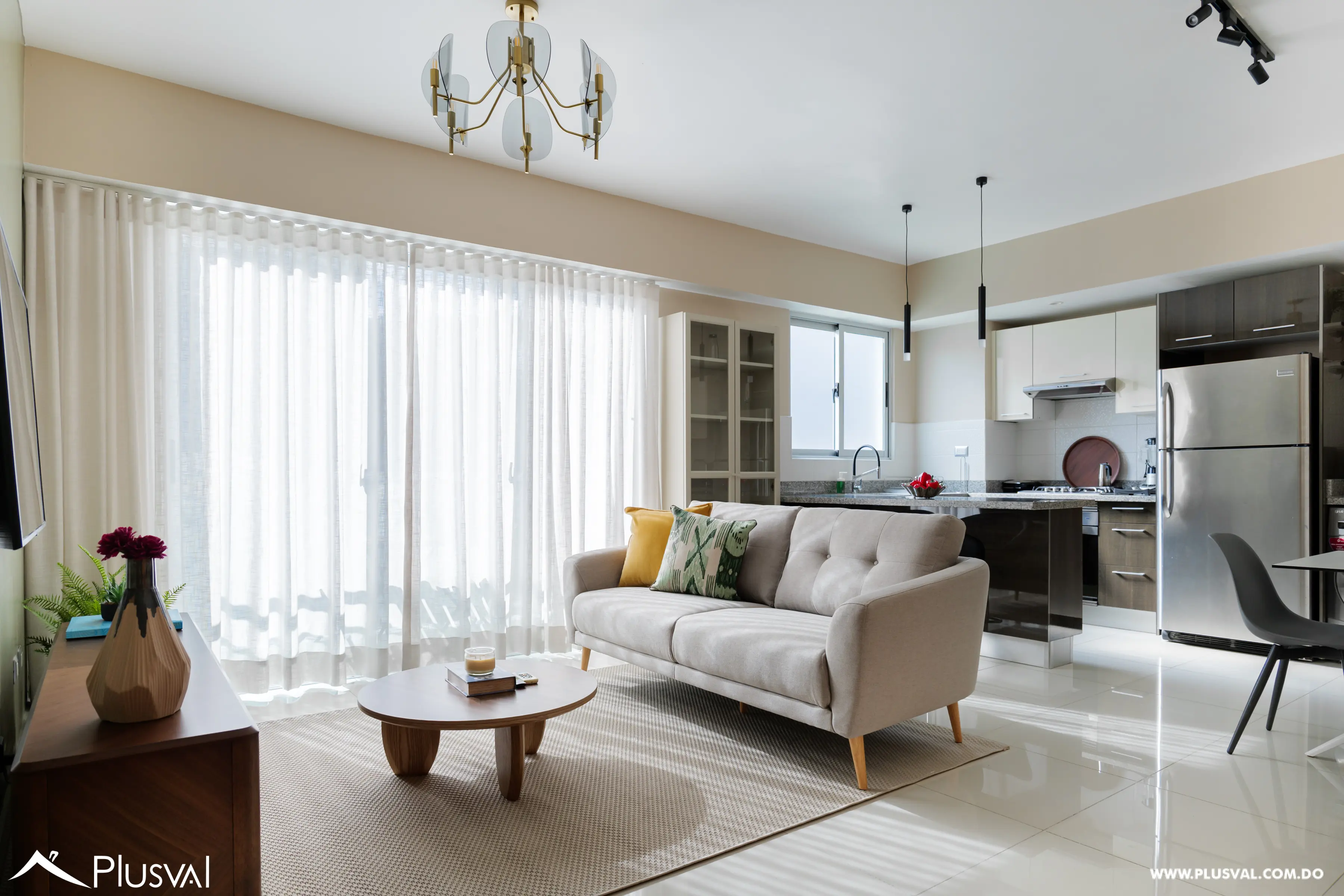 Apartamento de 1 habitación amueblado full en Piantini 517390
