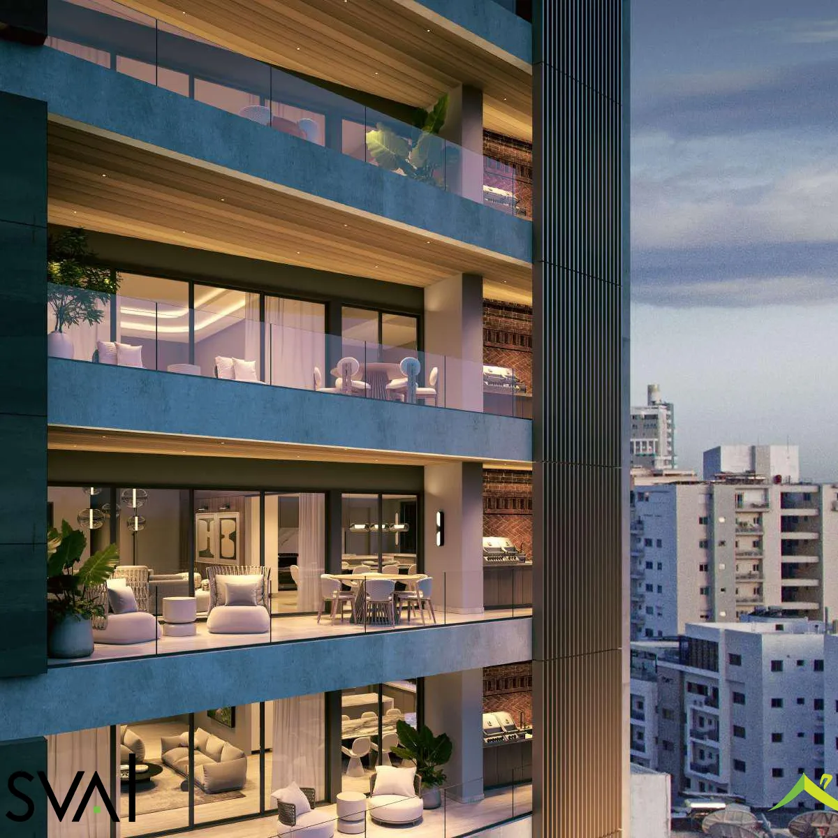 Apartamento en venta de 3 habitaciones y 4 parqueos en Naco, uno por nivel 416997