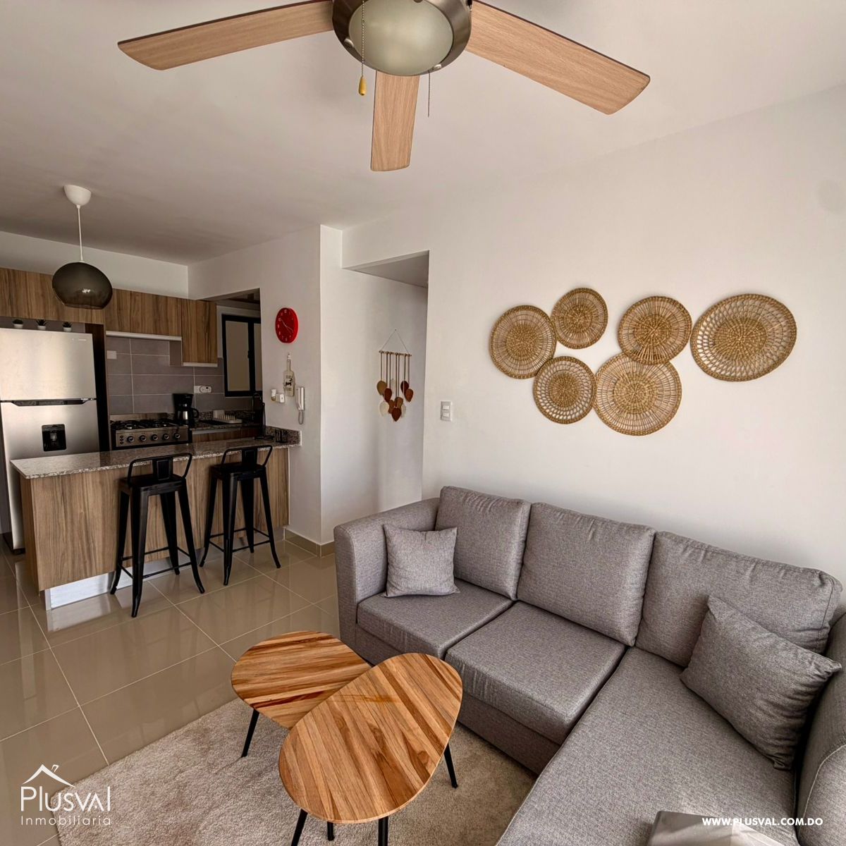 Apartamento amueblado en Renta de 1 habitación en 4to nivel con areas sociales completas en Punta Cana 491951