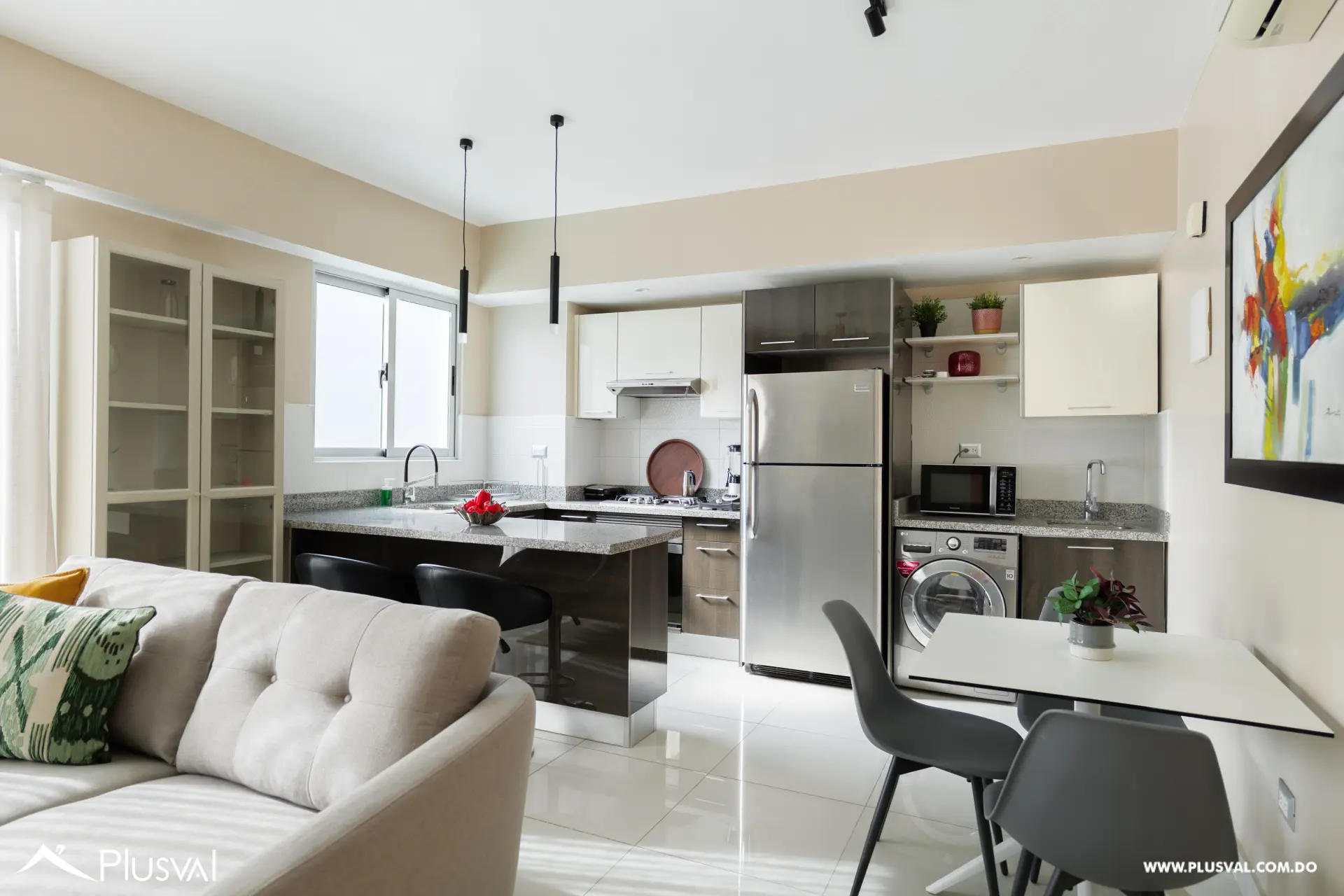 Apartamento de 1 habitación amueblado full en Piantini 517392