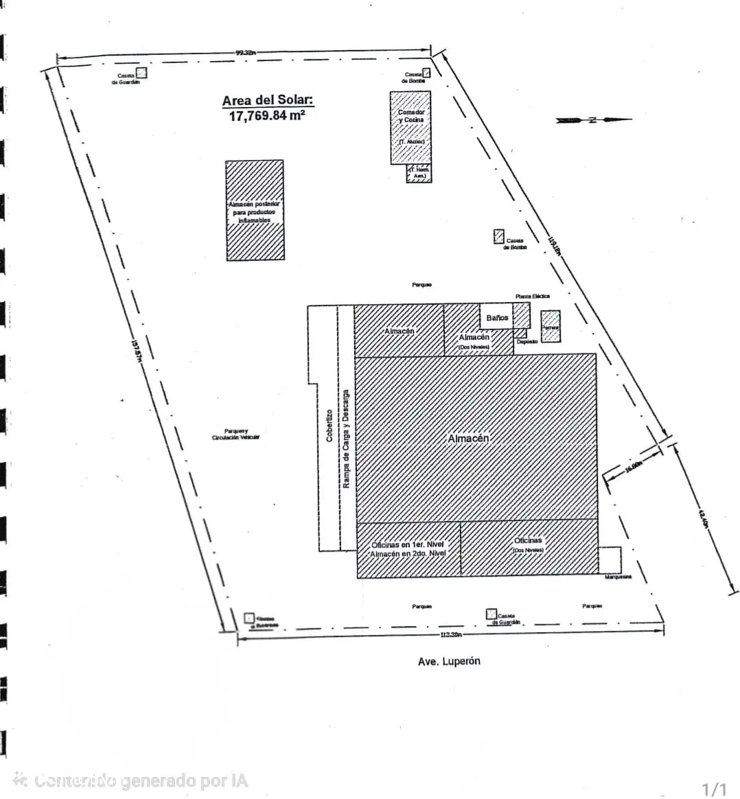 Propiedad en venta Av Luperon zona industrial de Herrera con salida a dos calles 520629