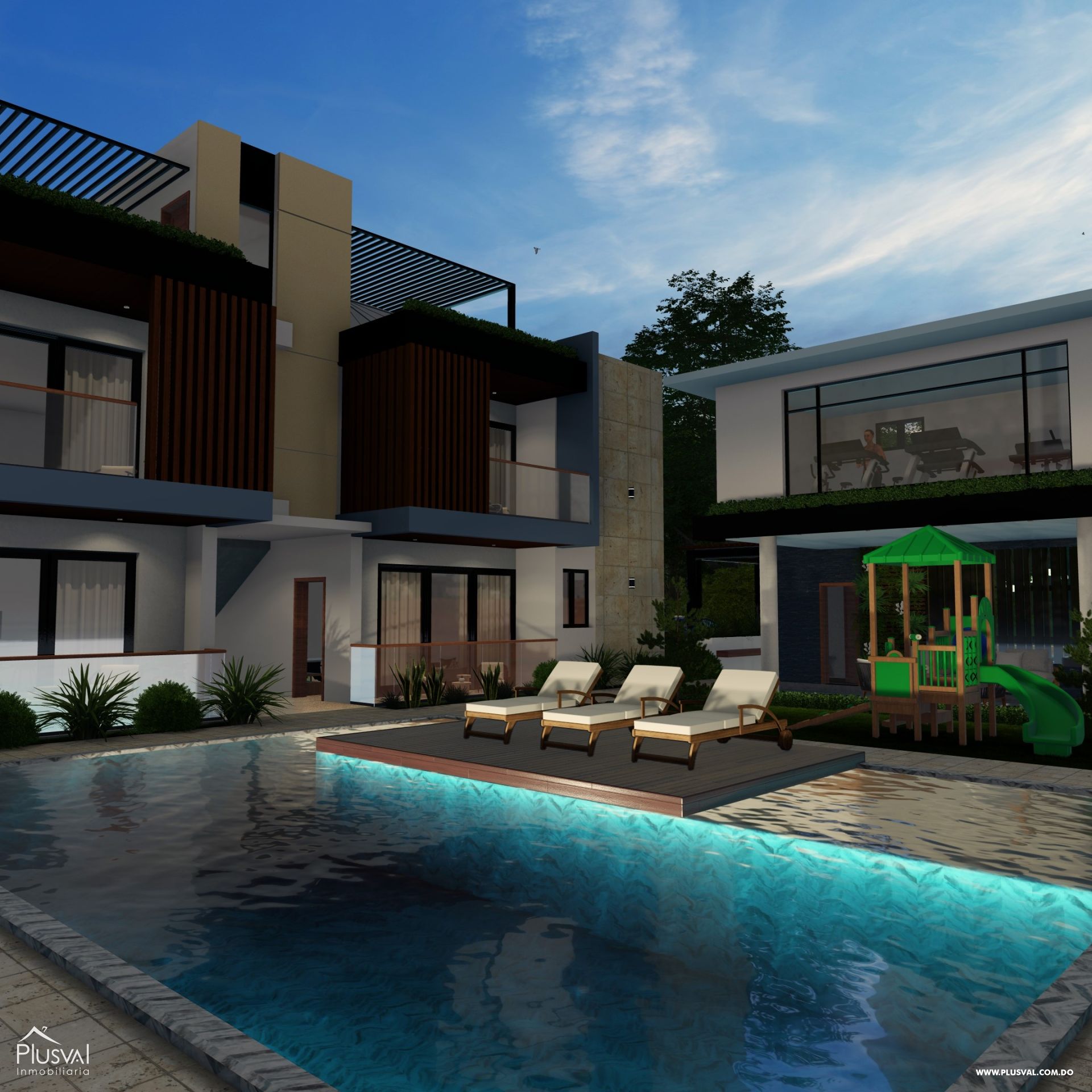 Proyecto de apartamentos en residencial privado con piscina y jacuzzi 319561