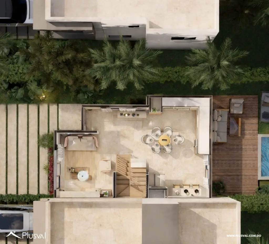 Vive en Paseo de Punta Cana | Casa de 3 Habitaciones con Patio y Terraza 511953