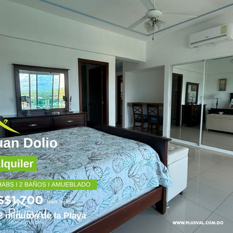 Alquilo hermoso apartamento en 2da linea de playa totalmente amueblado 407564