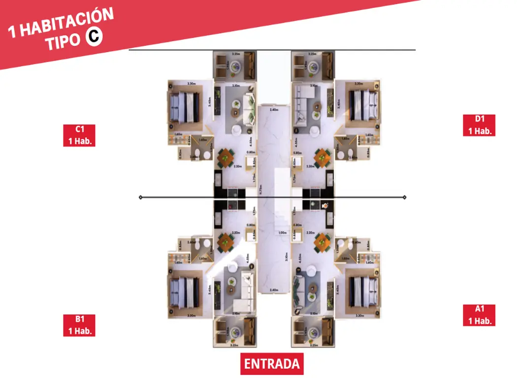 Apartamento de 1 Habitacion en Bavaro con múltiples amenidades 524349