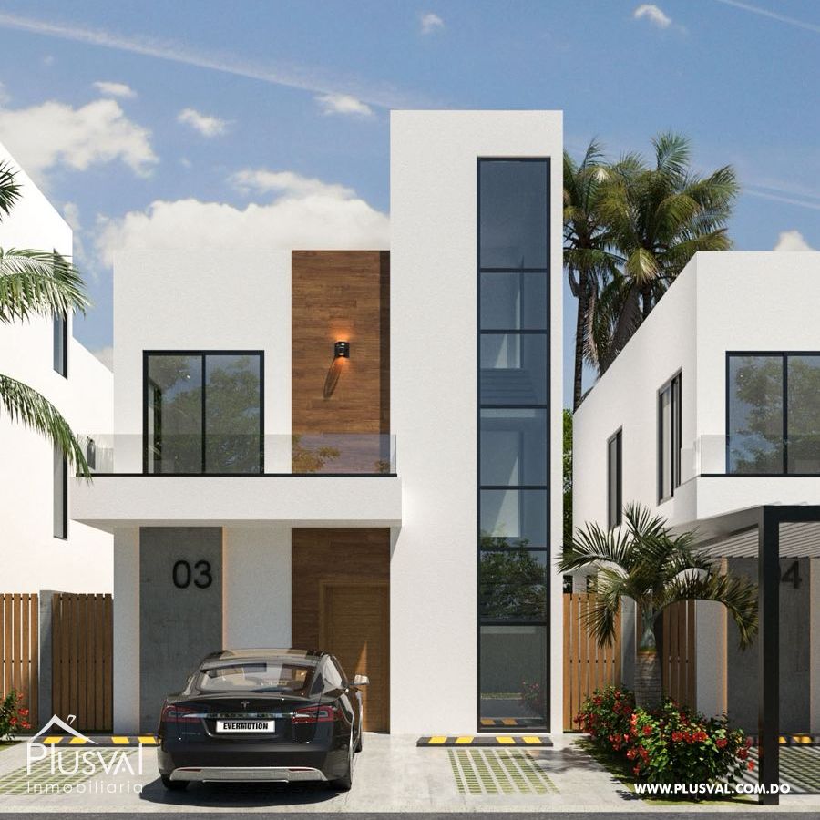 Townhouse de 3 habitaciones en Costa Cana – Con patio, terraza y piscina privada 463501