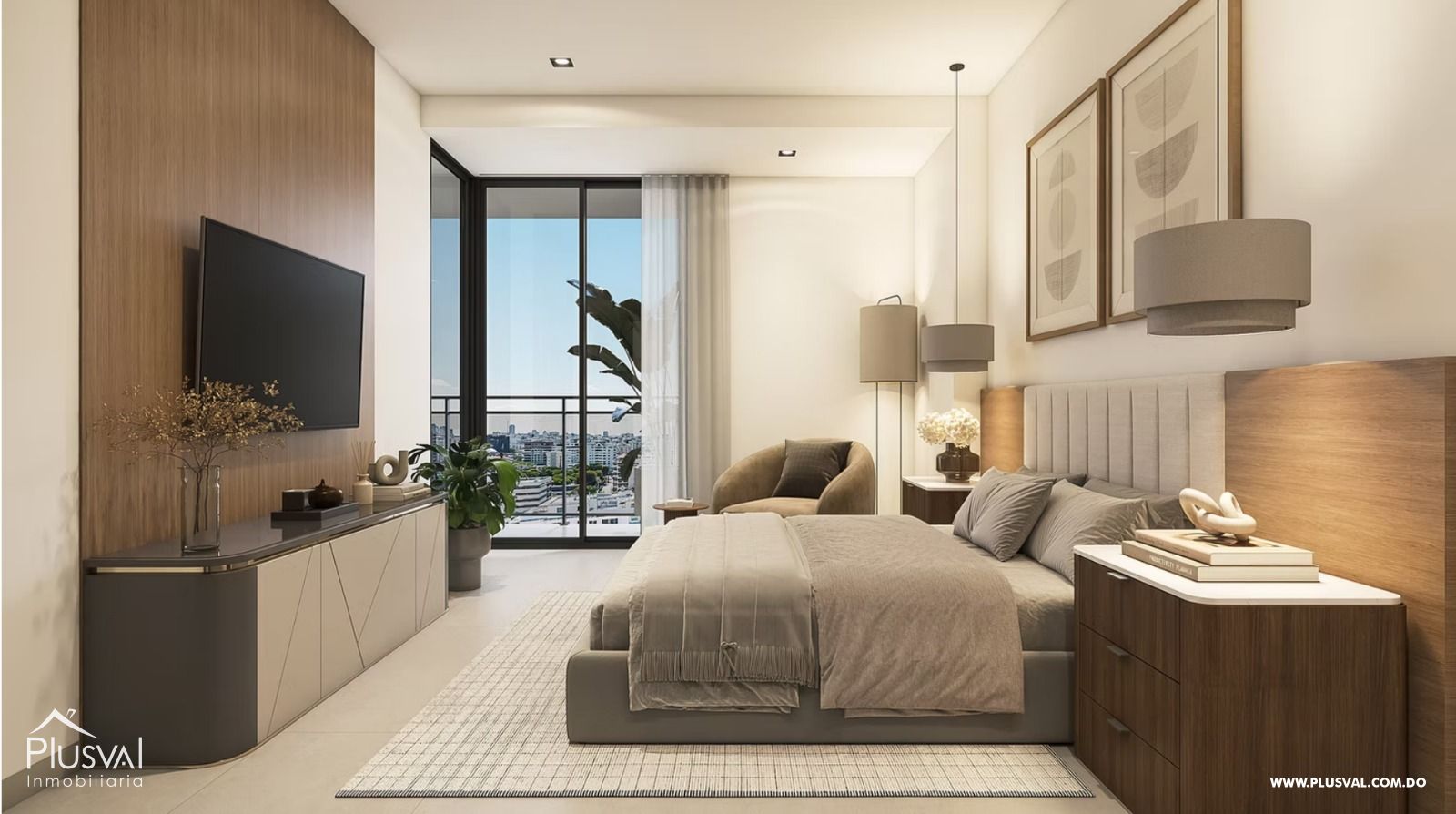 Moderno apartamento de 2 habitaciones de venta en Piantini 469195