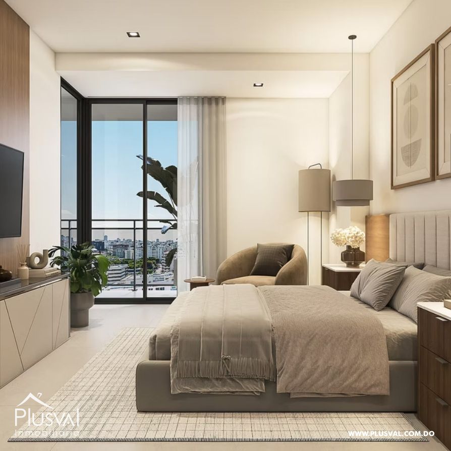 Moderno apartamento de 2 habitaciones de venta en Piantini 469195
