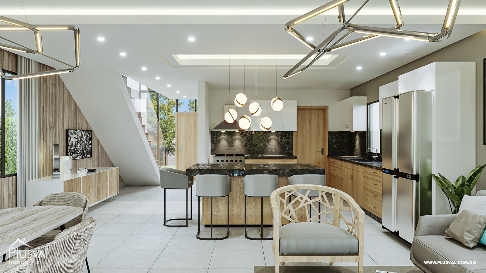 Casas de dos niveles en Punta Cana 216598