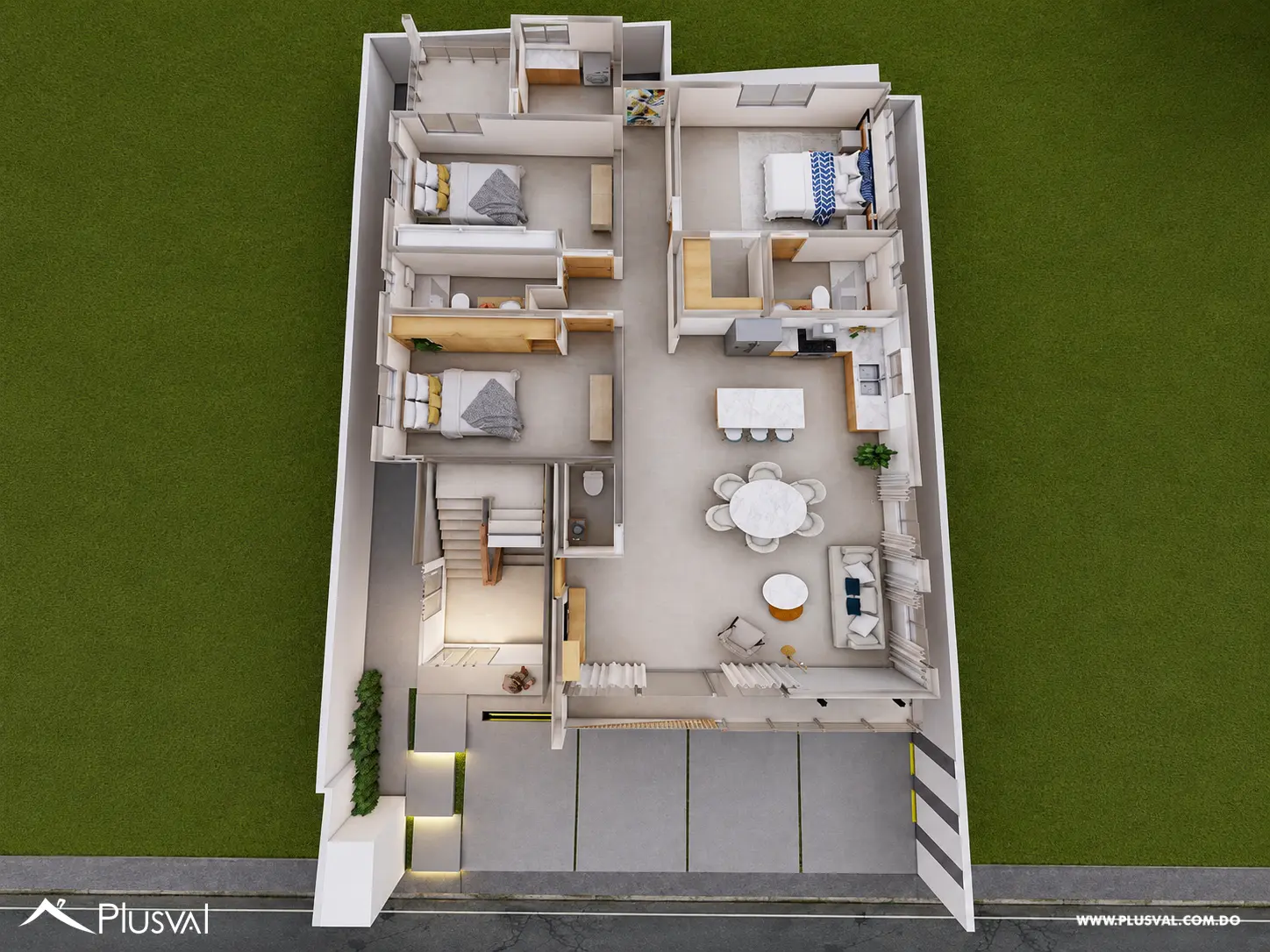 Apartamentos de 3 Habitaciones en Residencial de 3 Niveles en La Vega 521926
