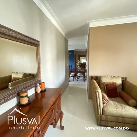 Amplio apartamento en venta, en zona tranquila de Santiago. 287011