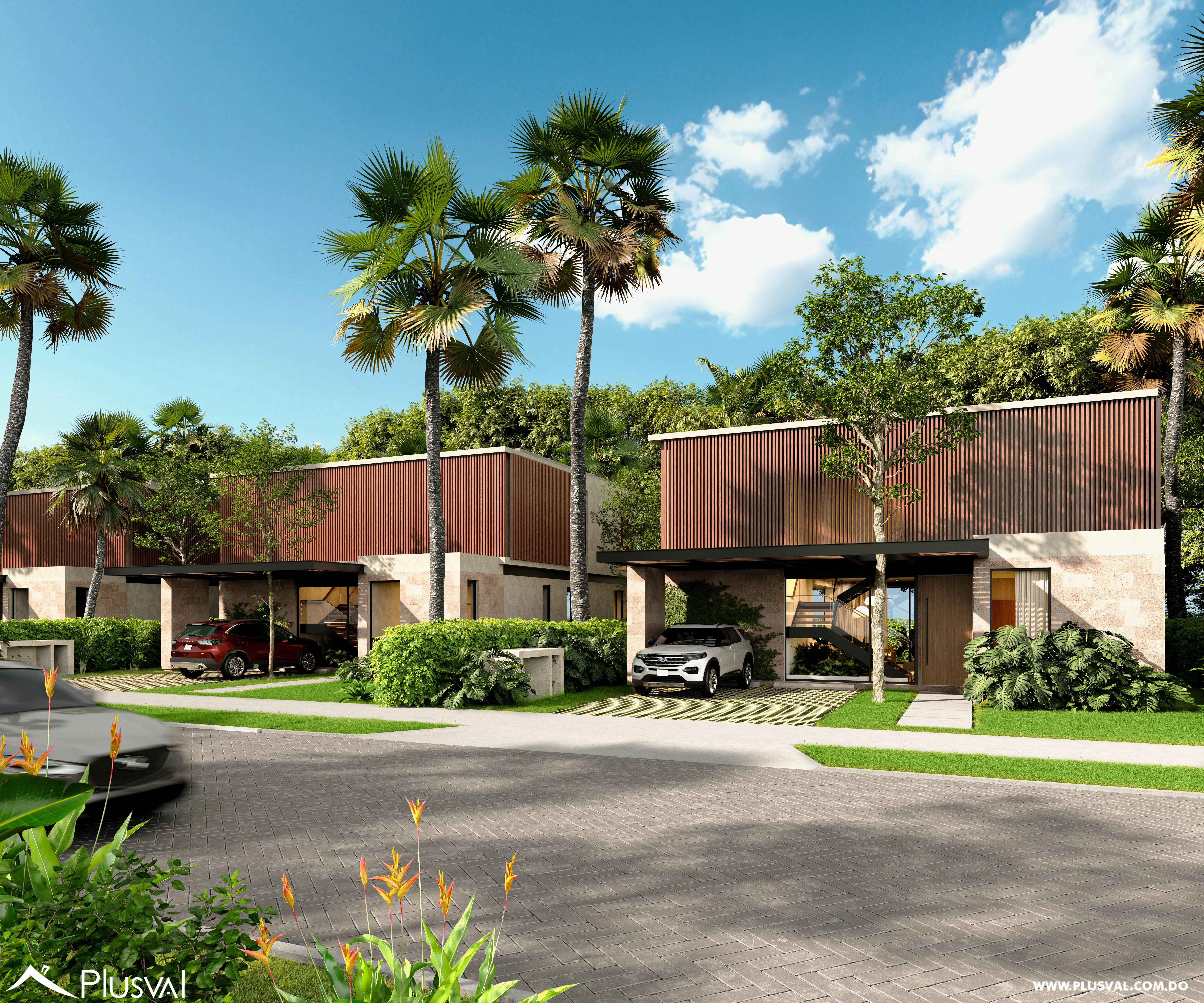 Villas en plano de 4 habitaciones en Cap Cana Punta Cana 478989