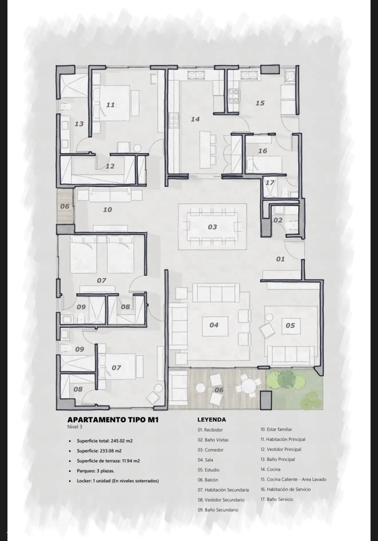 Apartamentos en venta de 3 habitaciones en Naco, dos por nivel, todos con terraza y locker. 501377