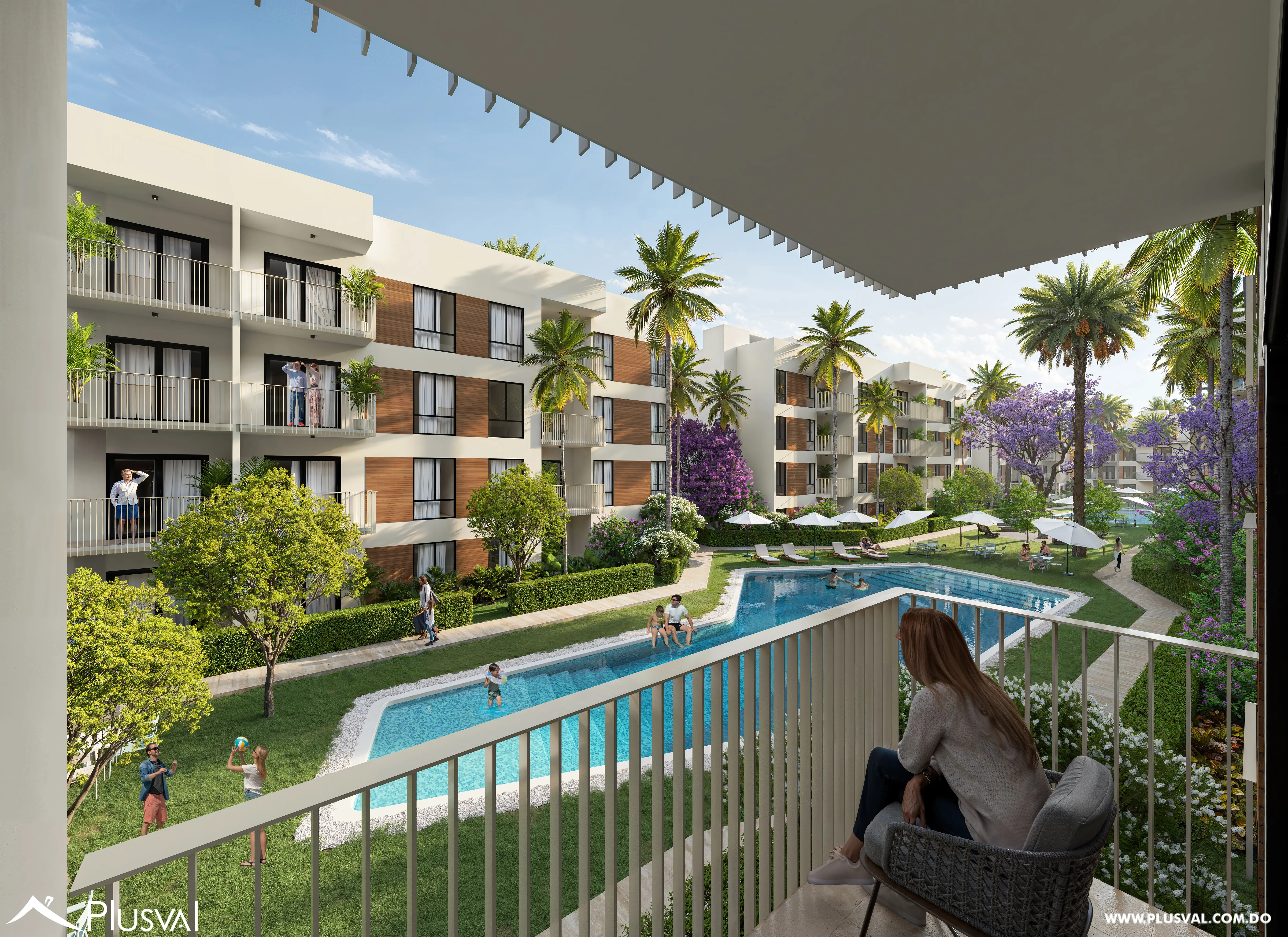 Apartamentos de 2 habitaciones con piscina en Punta Cana 493535