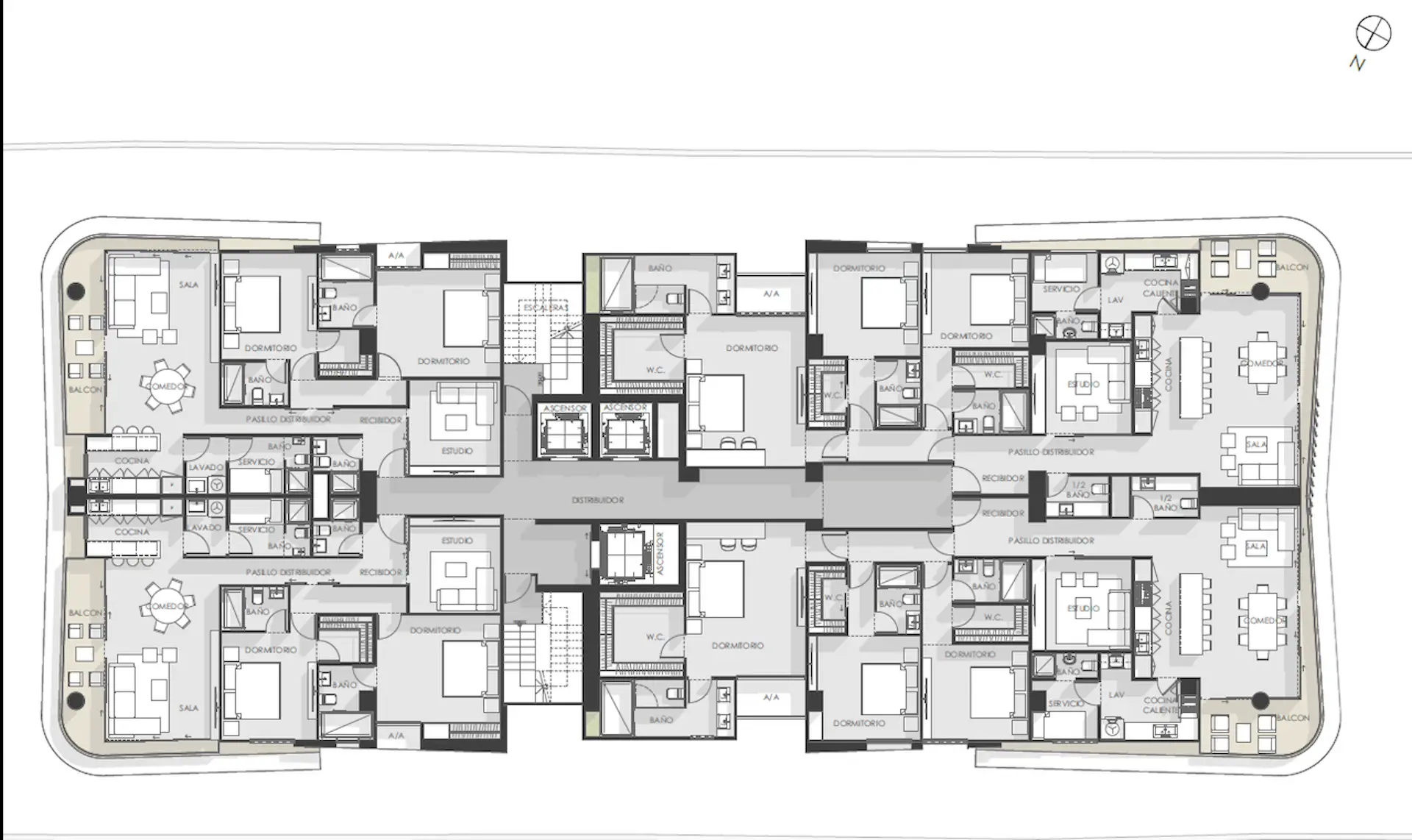 Moderno proyecto de 2 y 3 habitaciones ubicado en Paintini 468351