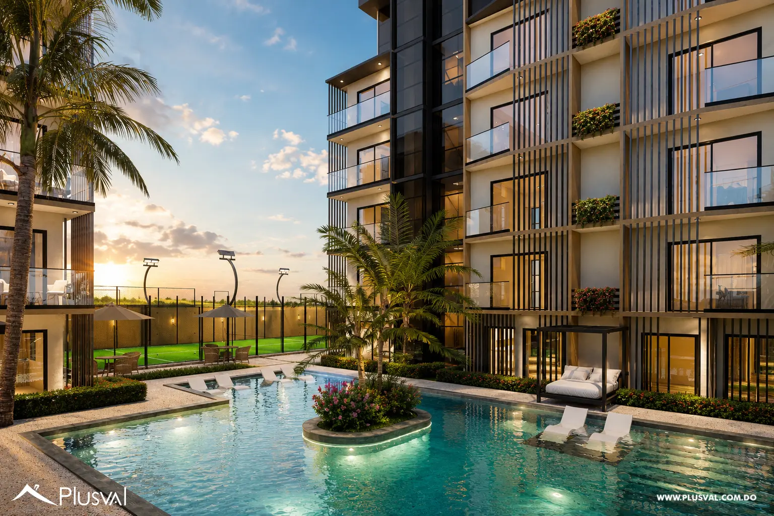 Apartamento de 1 Habitacion con Family Room y Terraza con Jacuzzi a minutos de Downtown PuntaCana.  Riviera Garden Deux 526634