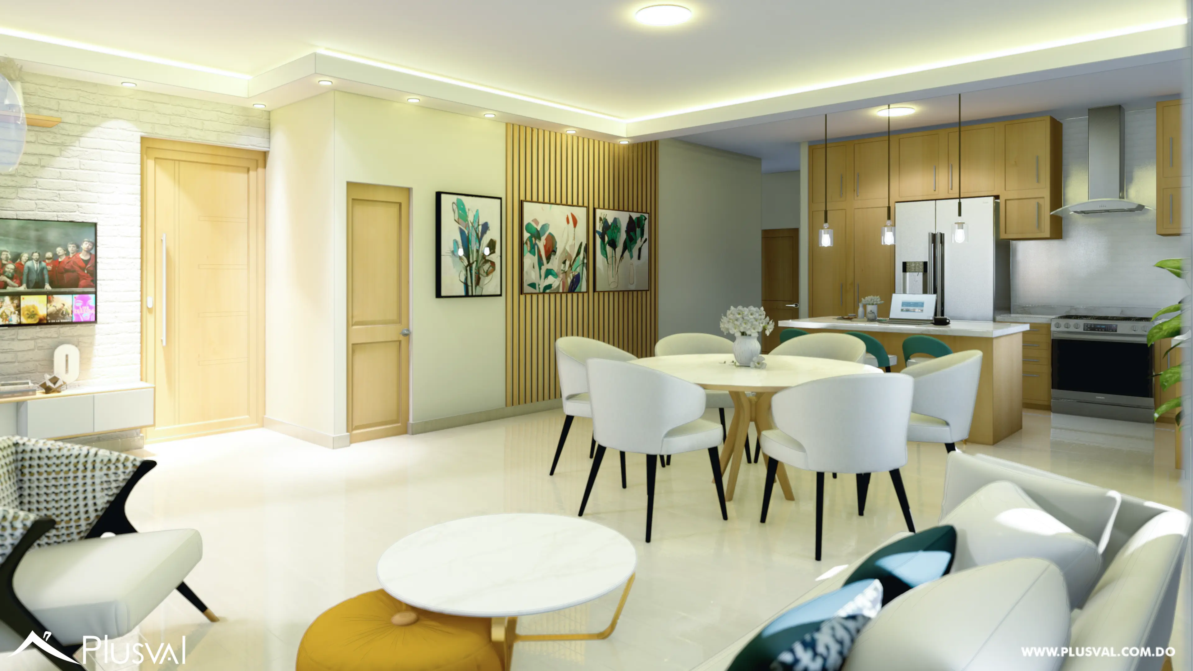 Apartamentos de 3 Habitaciones en Residencial de 3 Niveles en La Vega 521822
