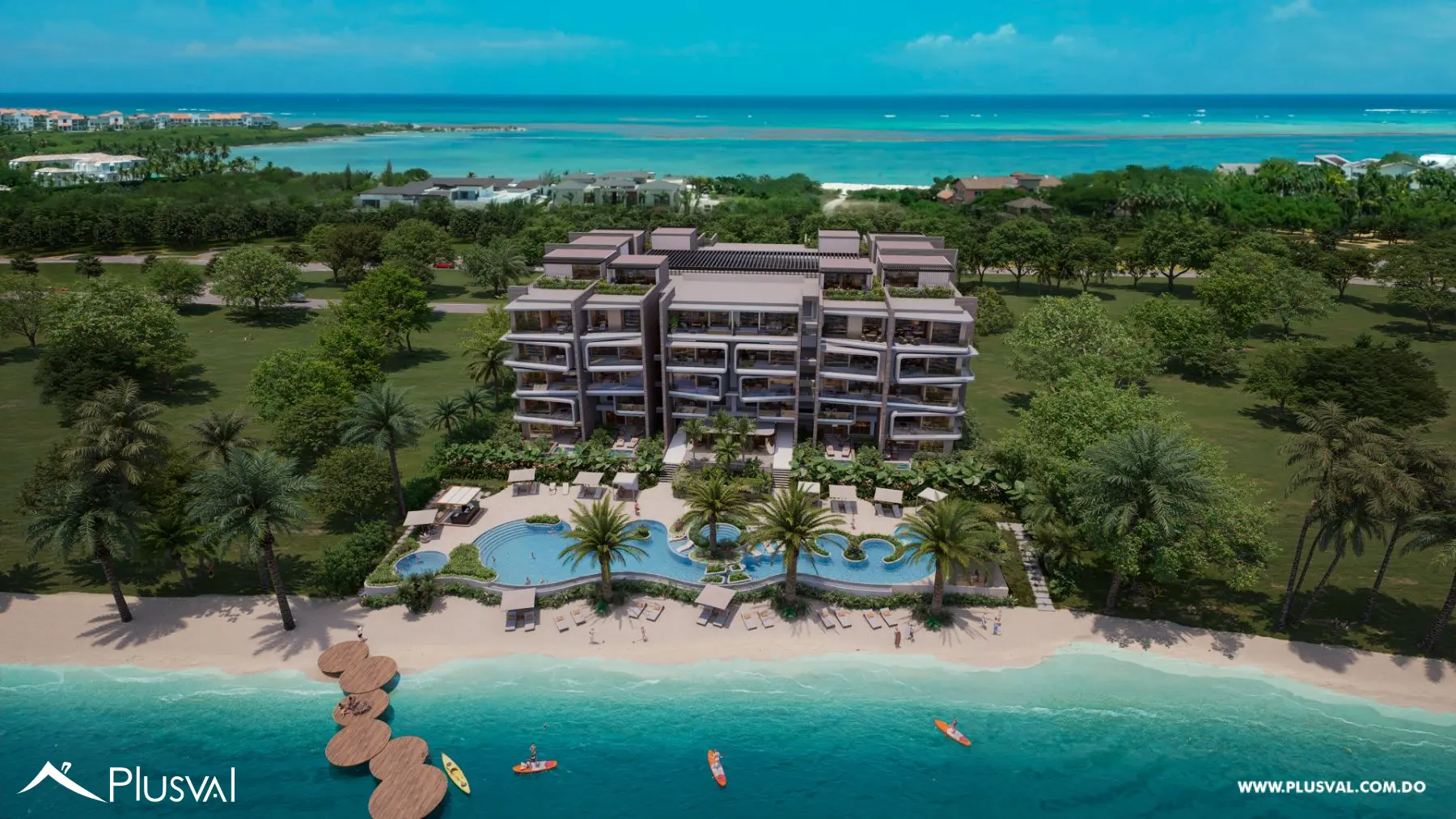 Elegante Apartamento de 2H + Servicio en Cap Cana con Vista al Lago. Moari by Hermida 531502