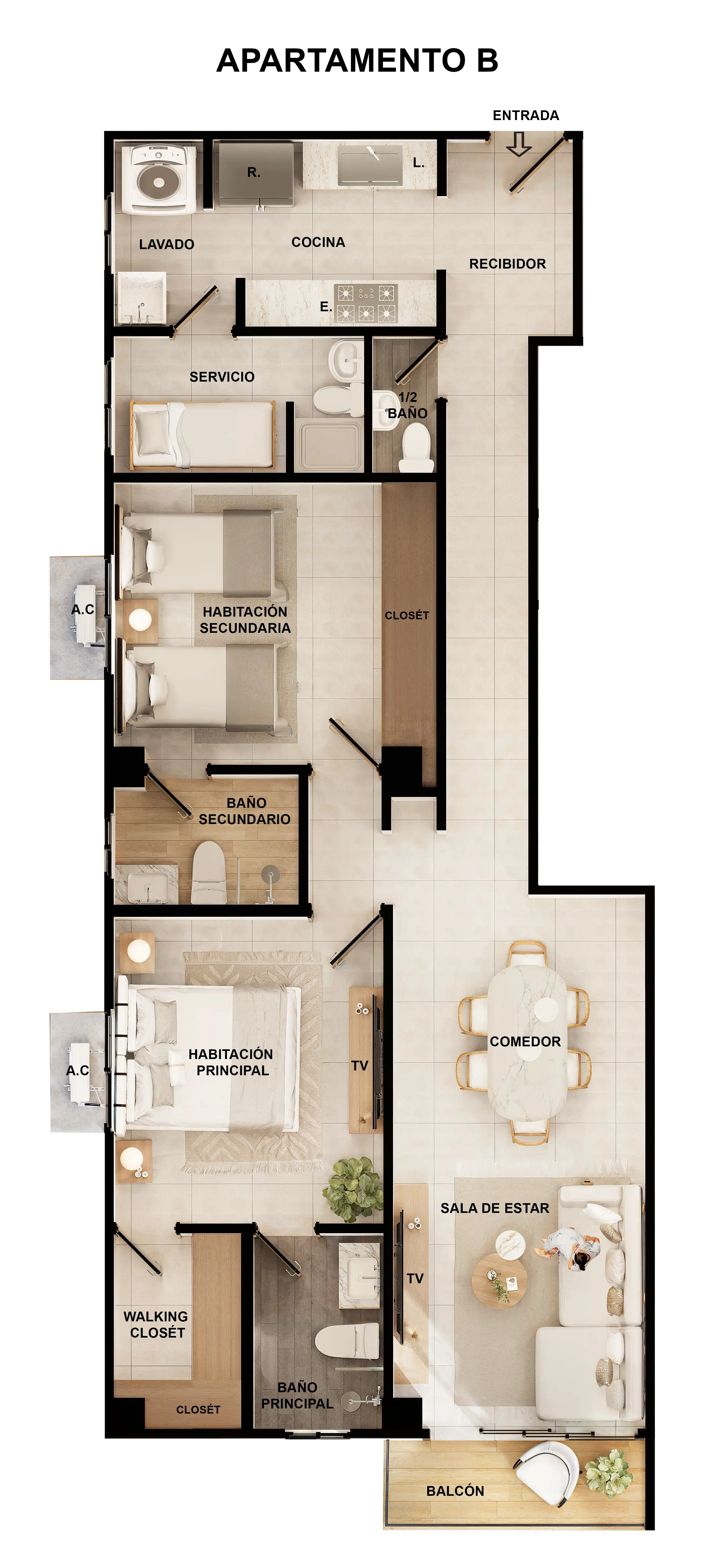 Proyecto de apartamentos en construcción en calle tranquila de Gazcue 490320
