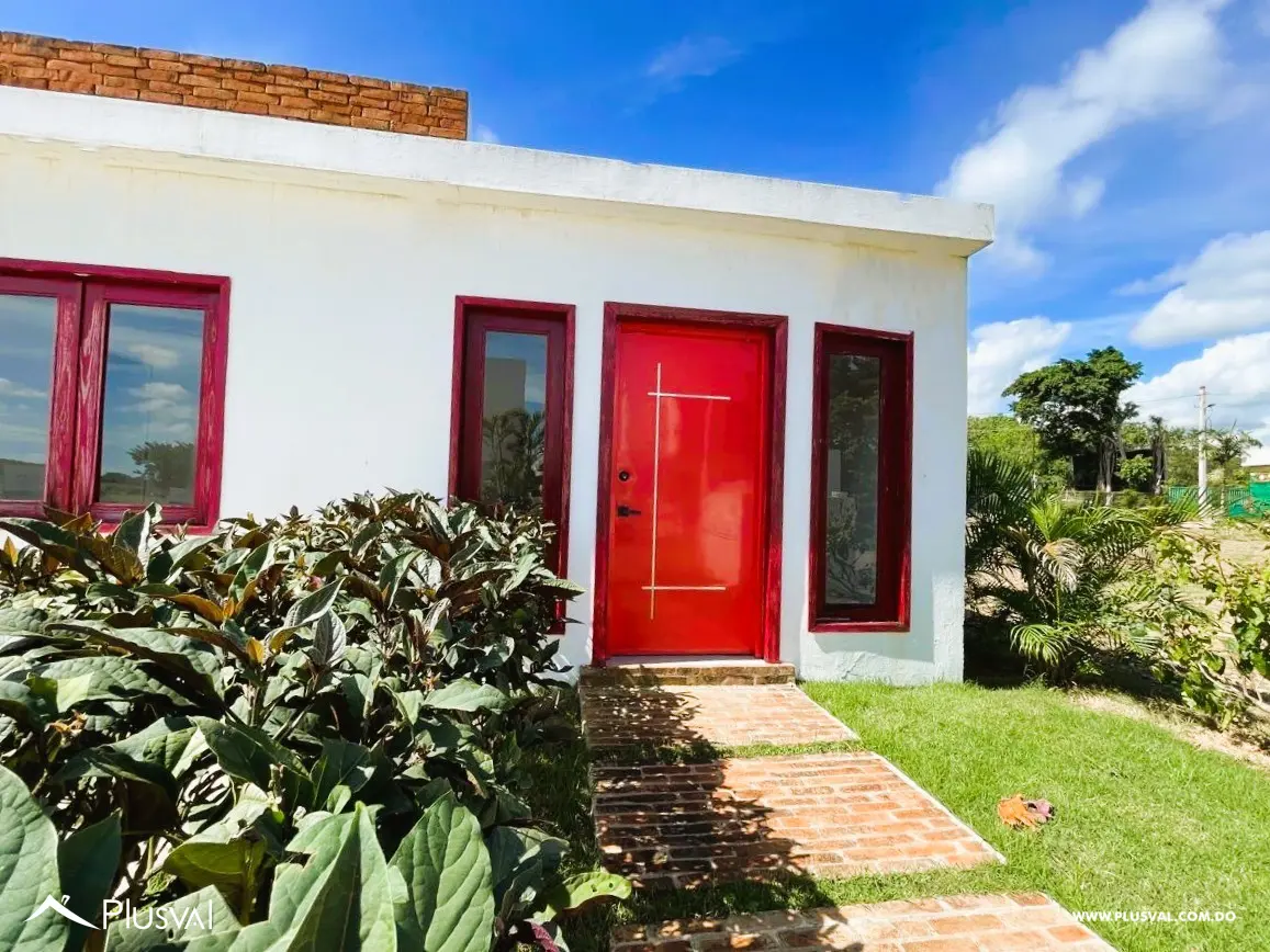 Casas de un nivel en proyecto cerrado en Boca Chica 524792