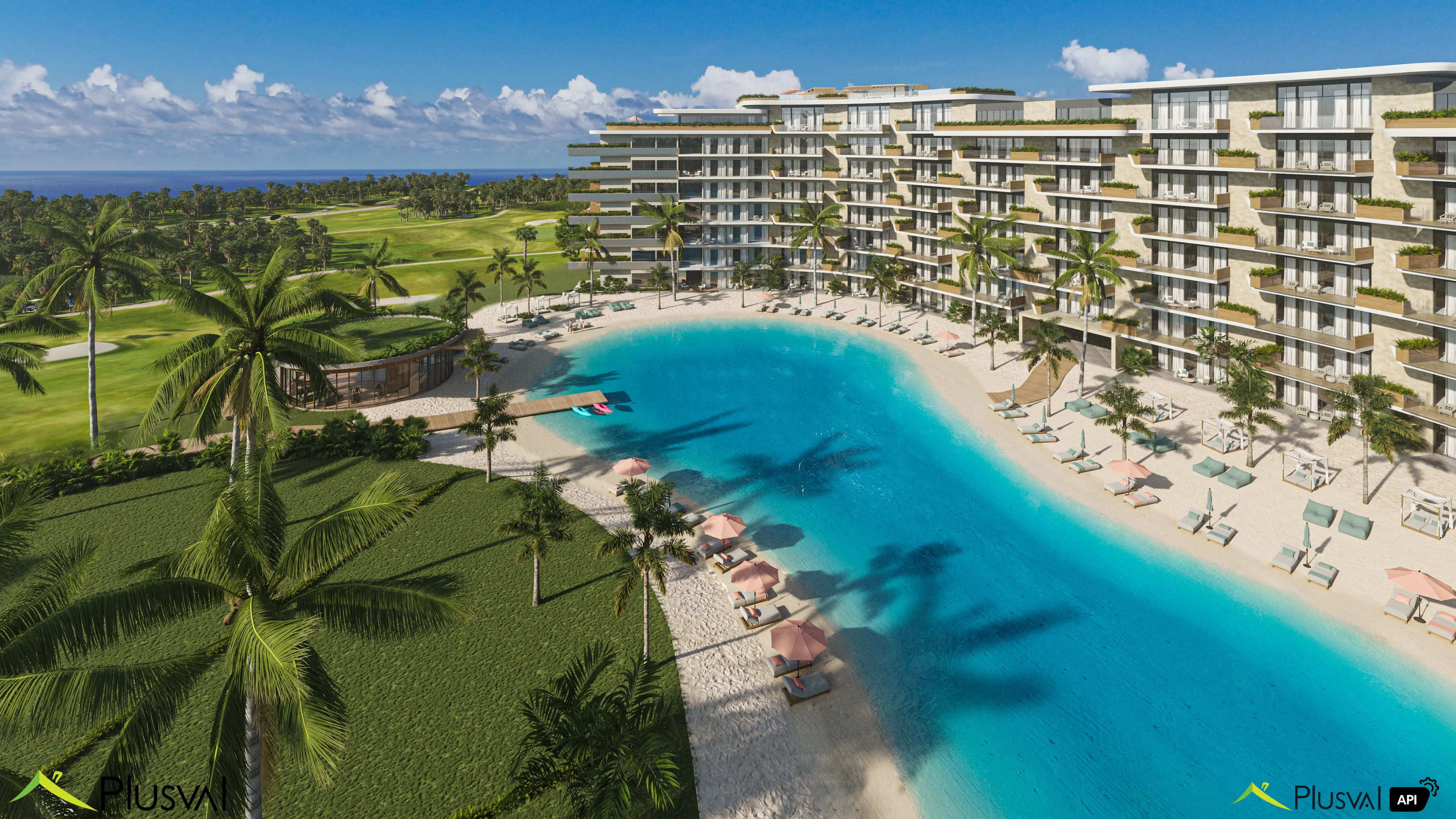 Exclusivo proyecto de apartamentos, villas y un apartahotel de lujo en Cap Cana Punta Cana con vista al mar, playa y golf 447087
