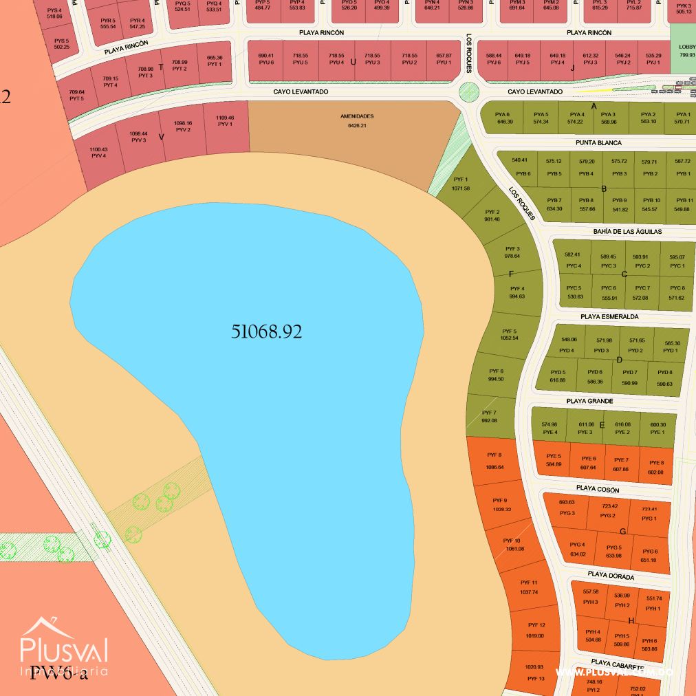 Solares en zona exclusiva de Vista Cana en área de playa para Villas Unifamiliares 359196