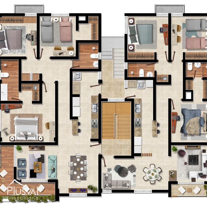 Apartamentos de 2 y 3 habitaciones a 5 minutos de la playa. 221549