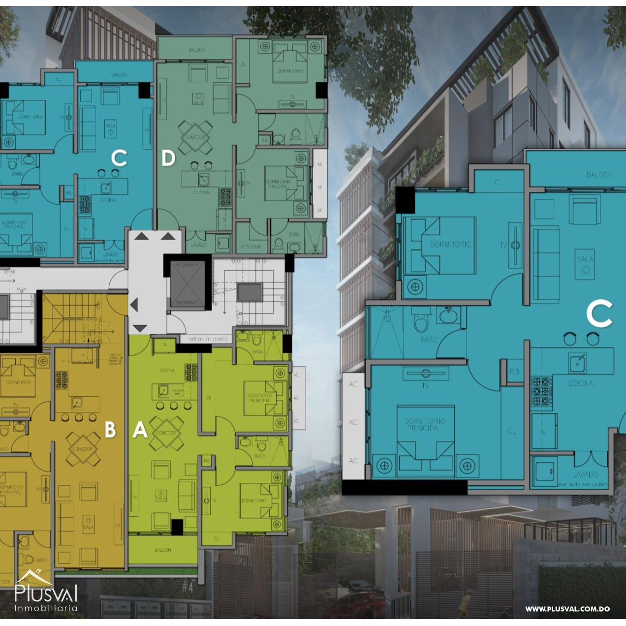 Apartamento en venta en Torre moderna del Ensanche Naco 390014