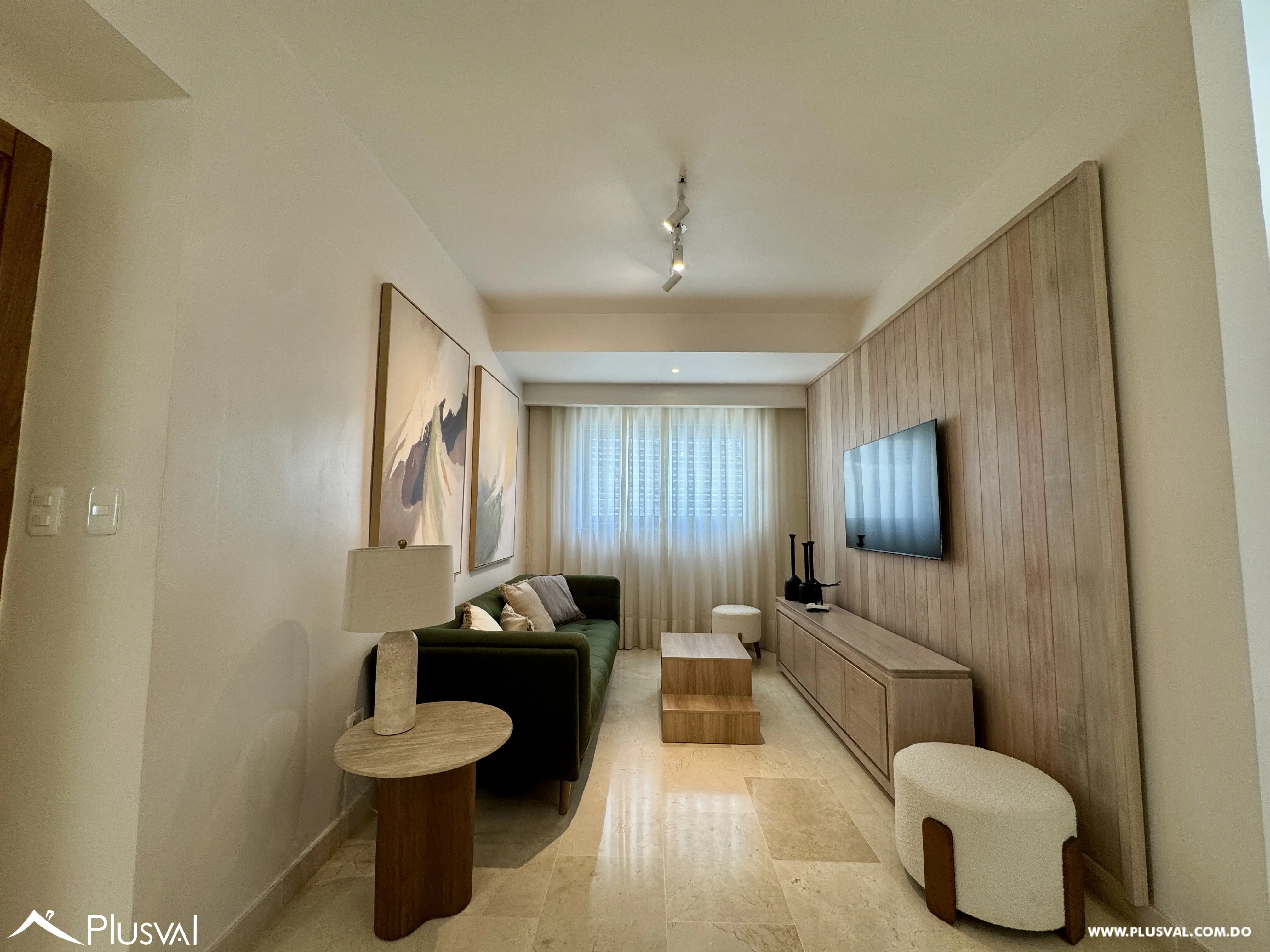 Apartamento de lujo amueblado en alquiler en Naco – 1 habitación y 2 parqueos 523663
