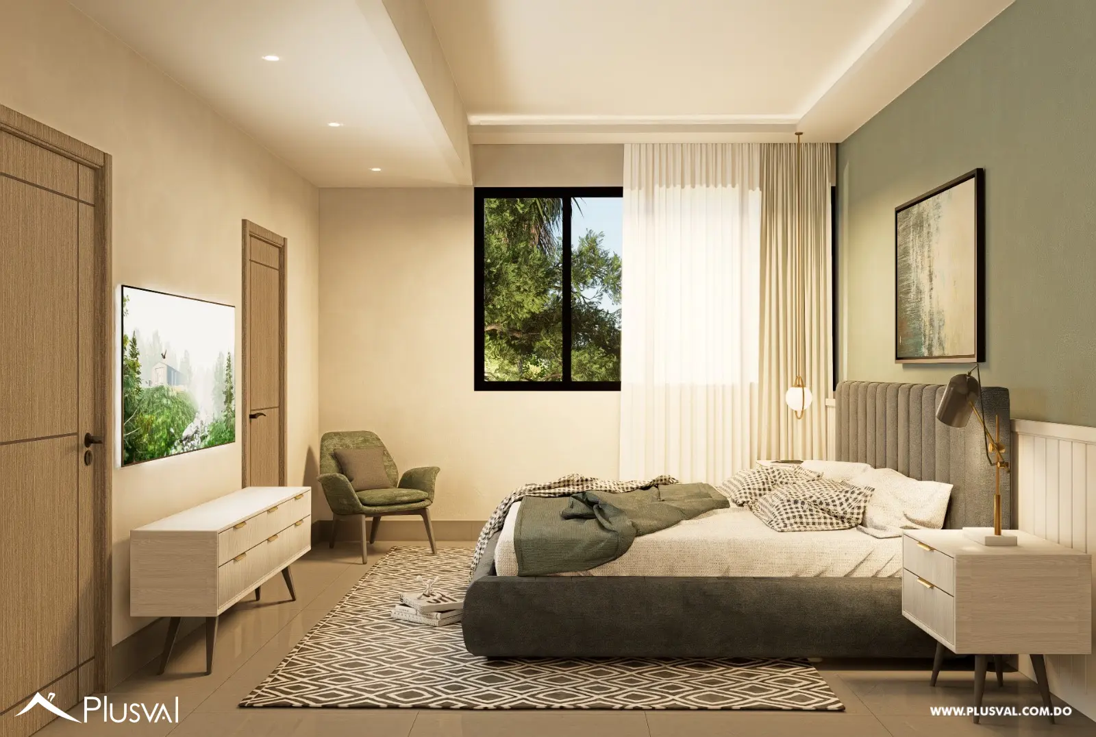 Amplio apartamento de 3 habitaciones ubicado en Villa Maria, Santiago. 532661