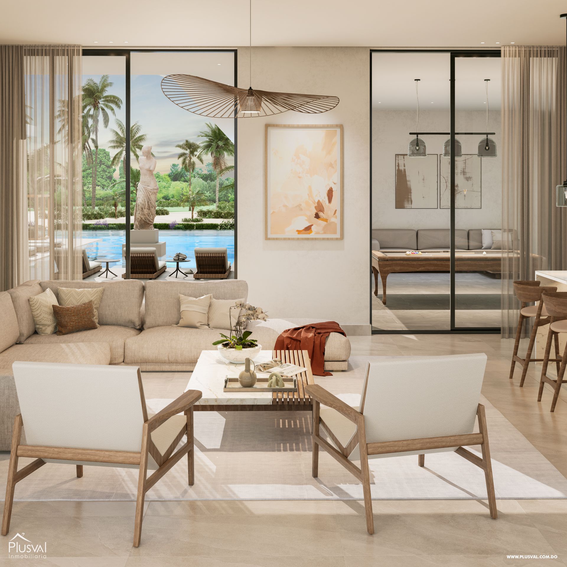 Villa con vista al campo de Golf en Cap Cana 286562