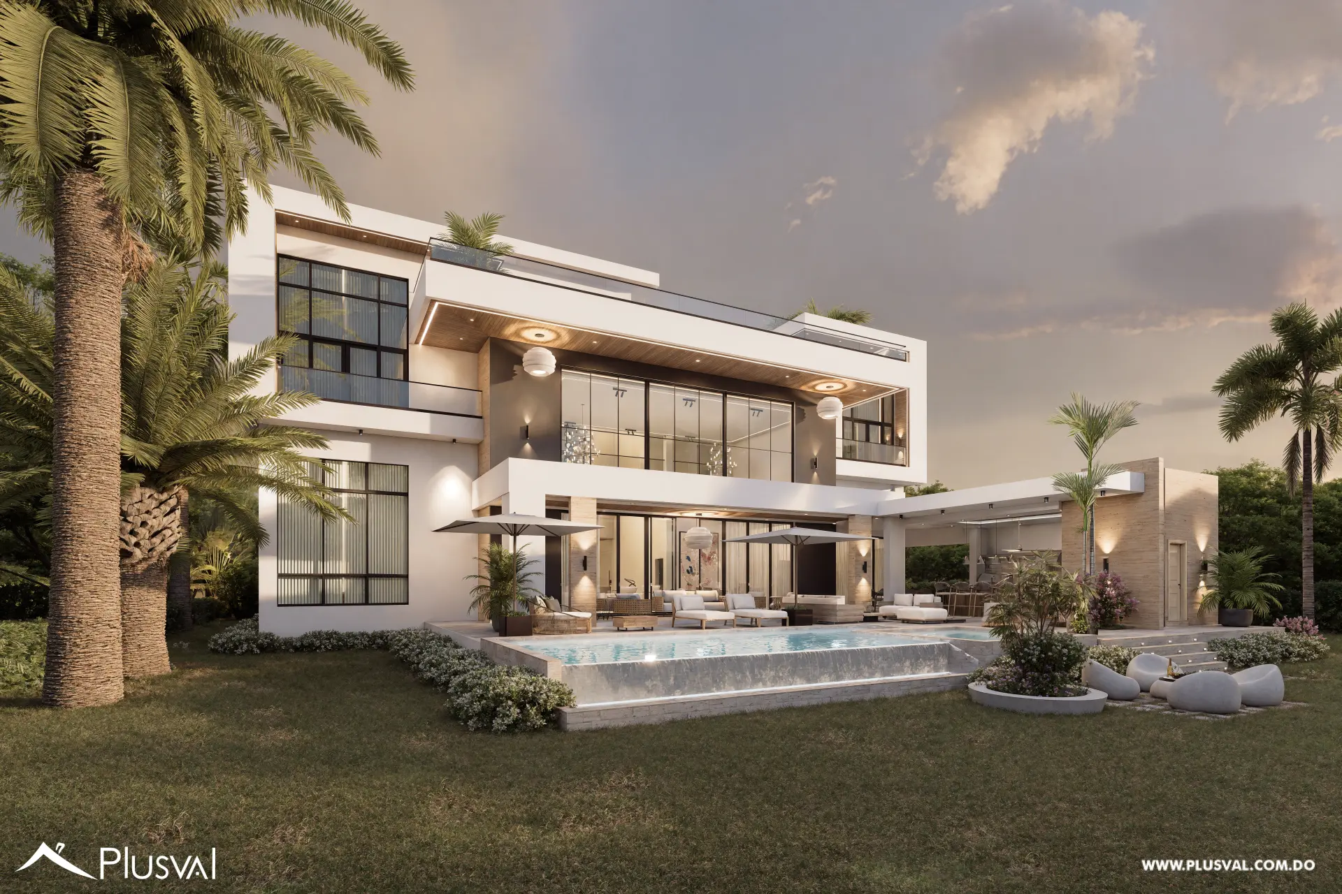 Villa de lujo con vistas panorámicas al Mar Caribe y Punta Espada Golf desde la piscina del segundo nivel 490197