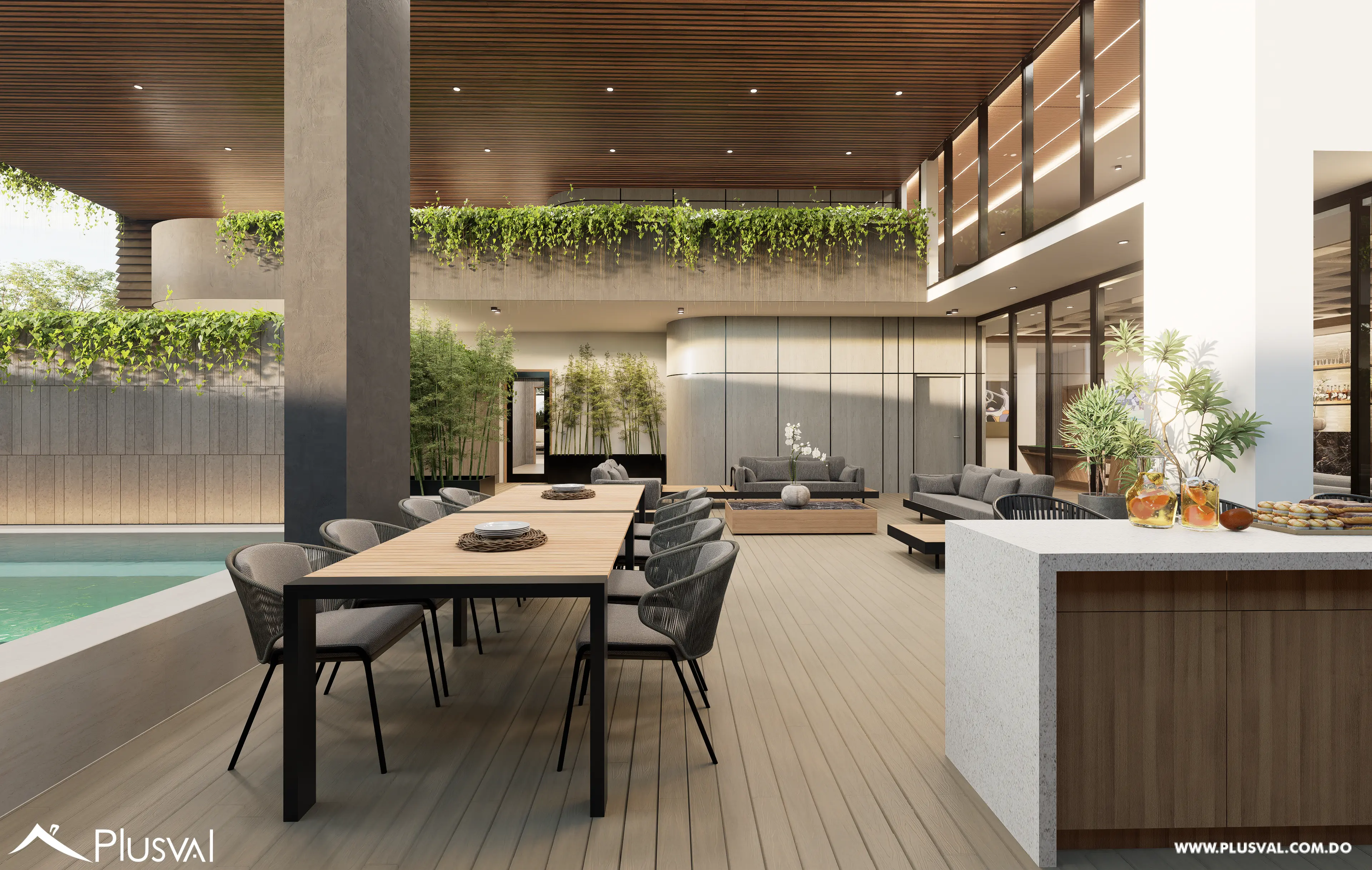Lujoso apartamento de piso completo en venta en Naco 4 habitaciones con terraza y 5 parqueos 514004