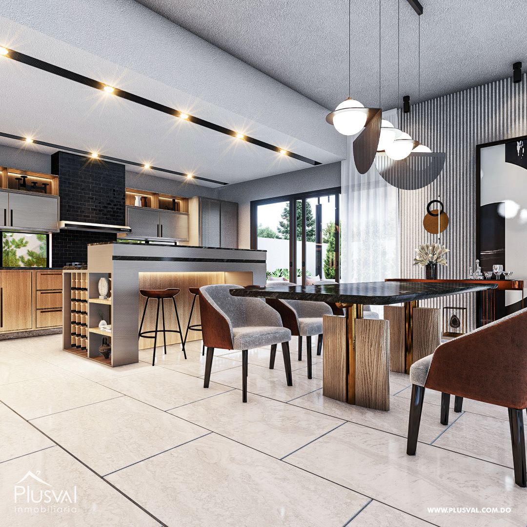 Casa moderna a la venta, con 2 niveles en residencial seguro de Licey al Medio. 305307