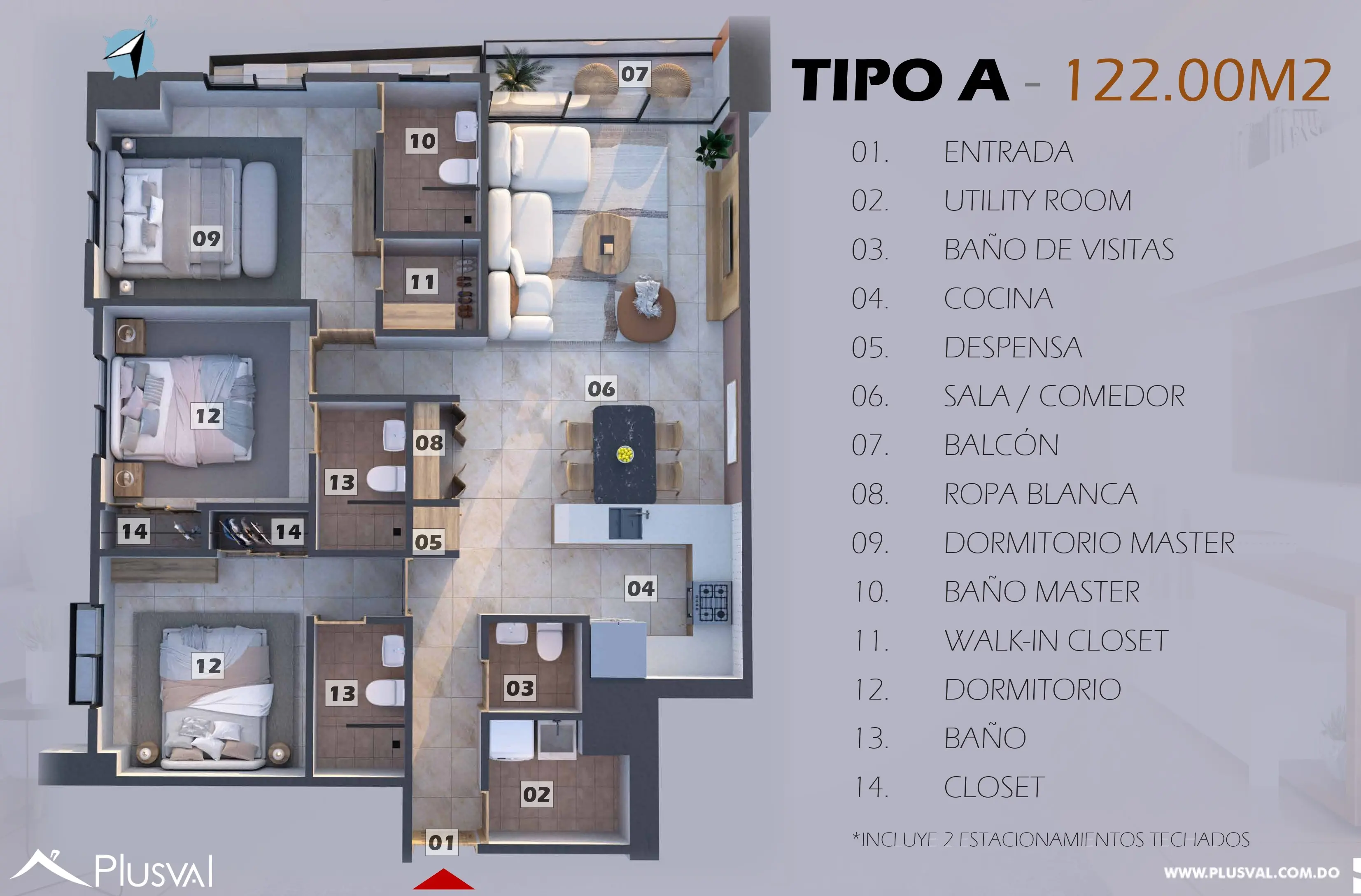 Apartamento en venta, Evaristo Morales 491019