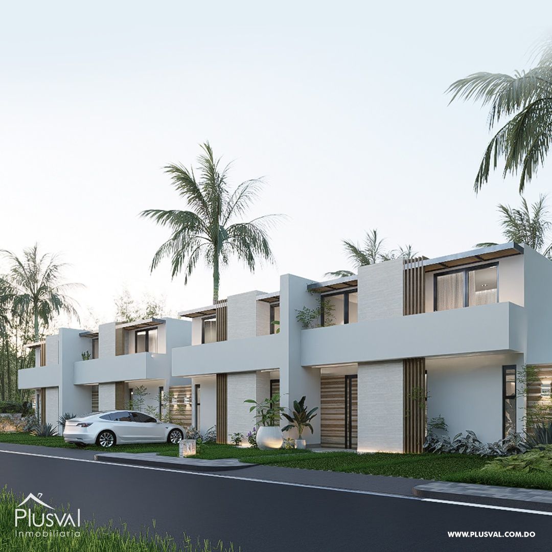 4 villas de 2 niveles en Punta Cana con piscina. 460182