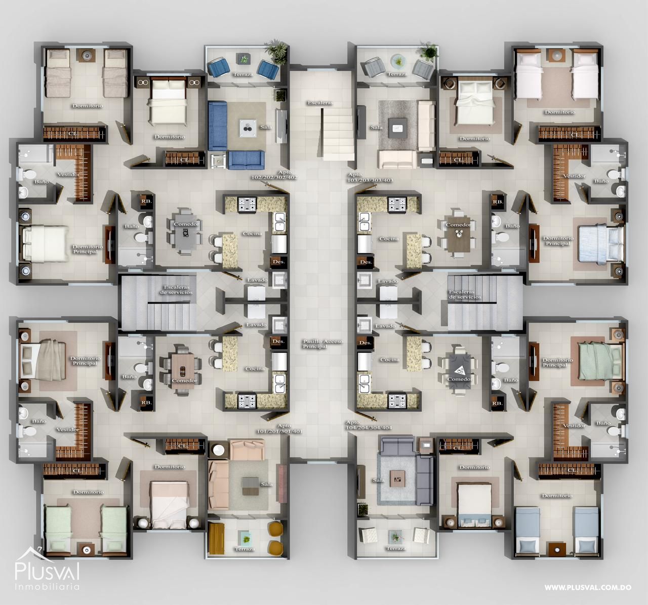 Apartamento en la autopista San Isidro 509465