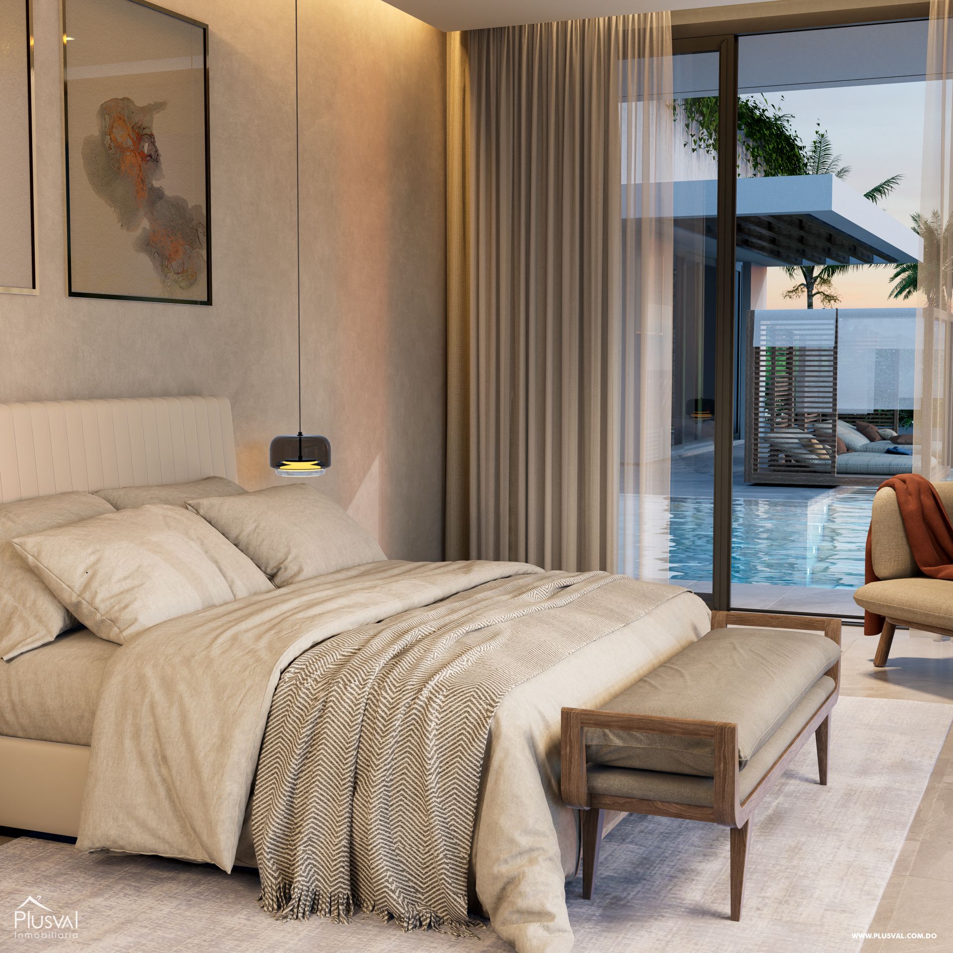 Villa con vista al campo de Golf en Cap Cana 286560