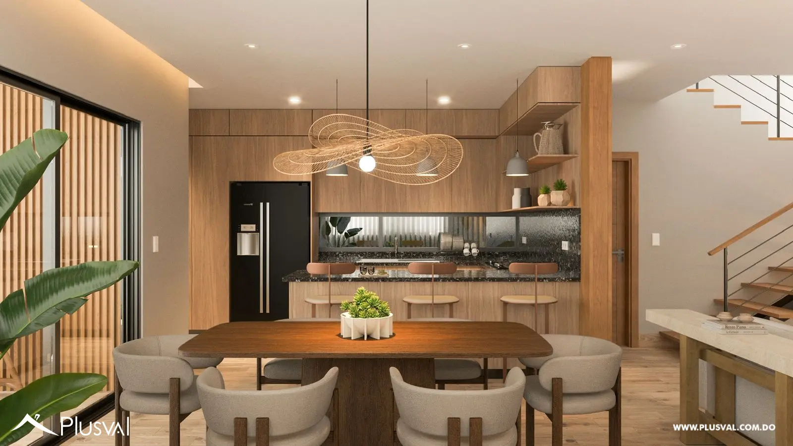 Townhouse de 3 habitaciones en Costa Cana – Con patio, terraza y piscina privada 463492