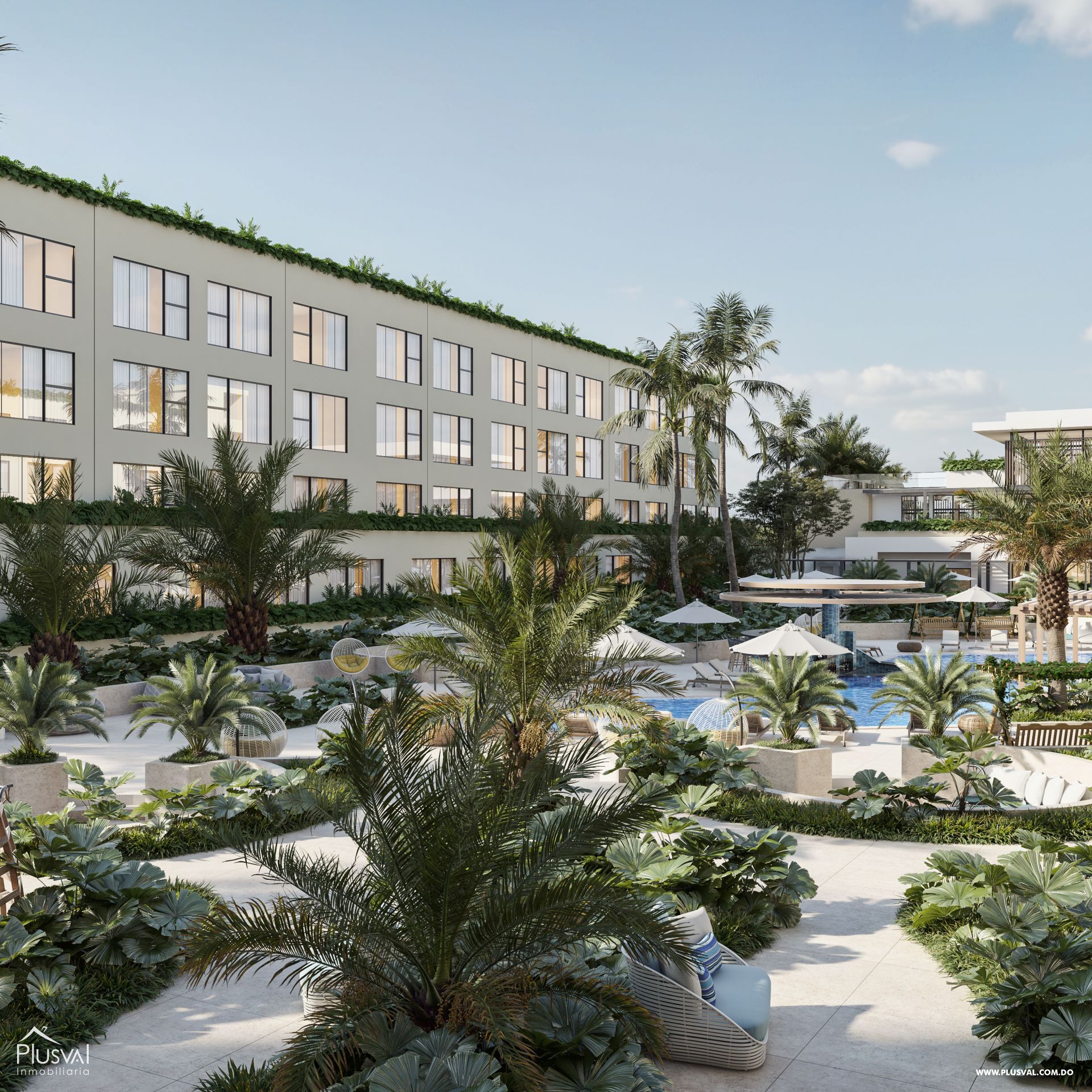 Venta de Apartamento Amueblado en Downtown Punta Cana, primer nivel 419709