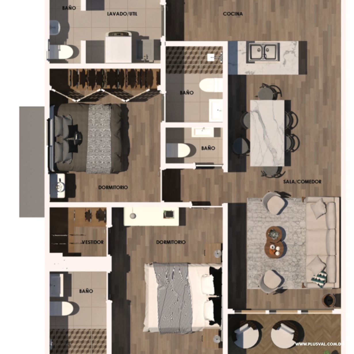 Apartamentos con terraza en venta nuevos a estrenar en Zona Universitaria. 436509