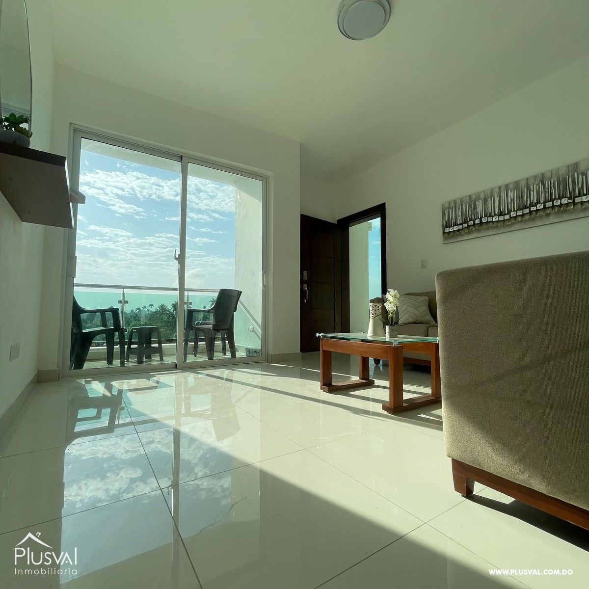 Apartamento amueblado en cuarto piso, con 76.18 m2 en terraza de techo 424390