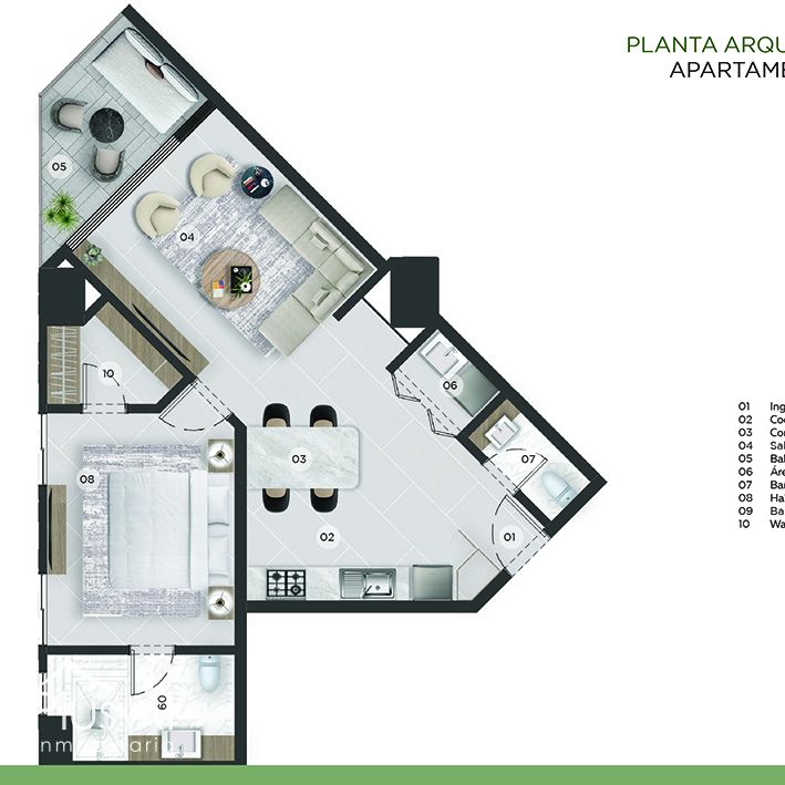 Moderno apartamento de 1 hab de venta en Piantini 235175