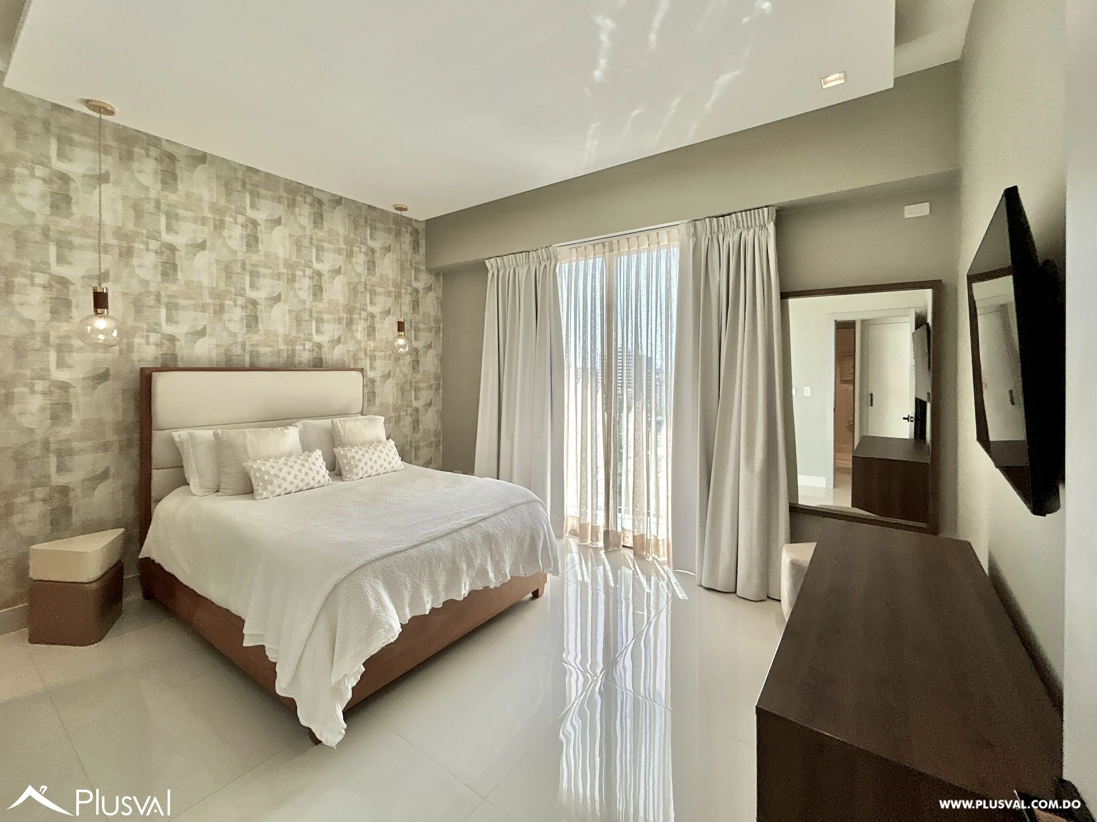 Apartamento amueblado 1 hab+estudio en alquiler,  Piantini 460631