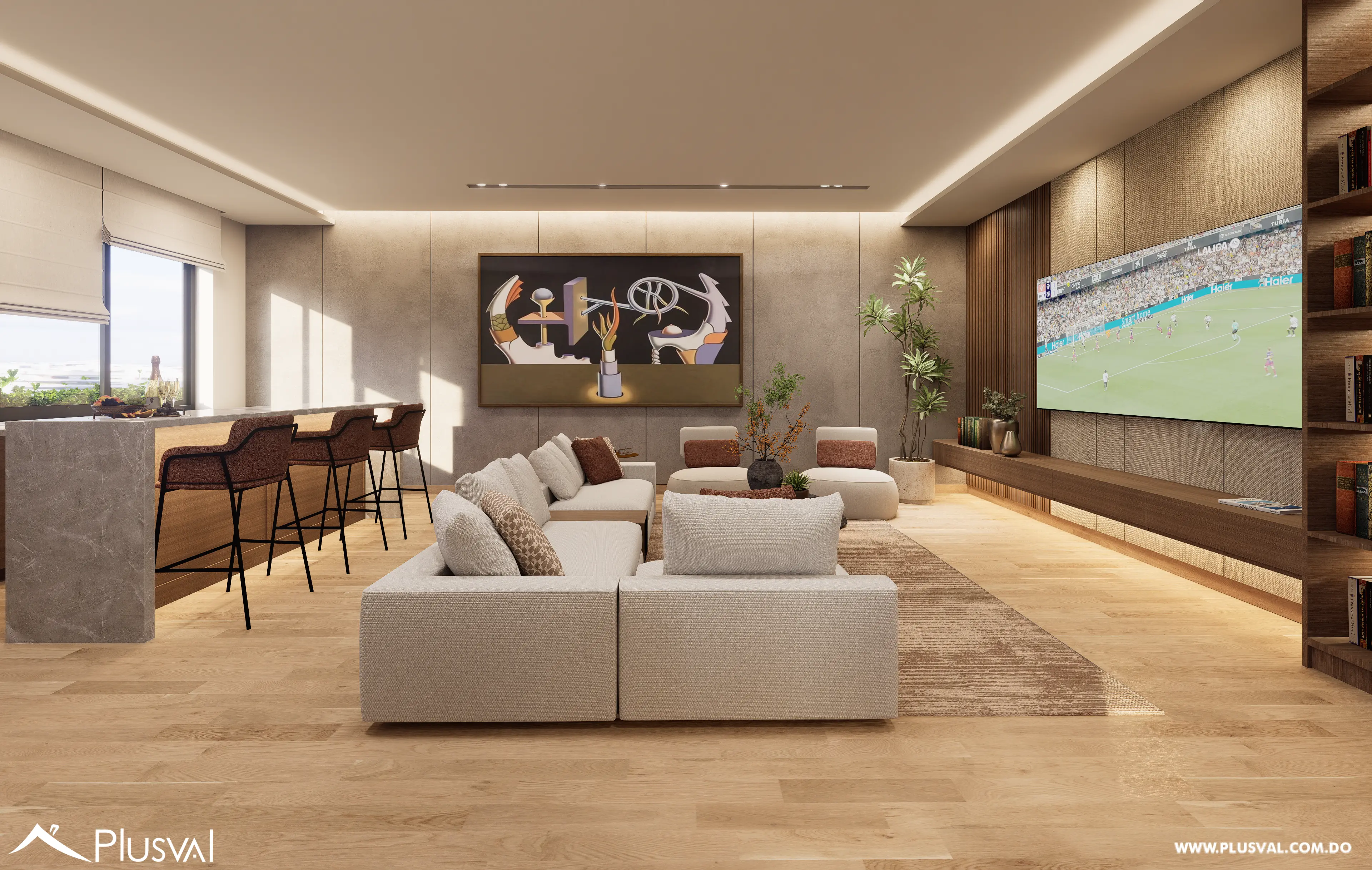 Lujoso apartamento de piso completo en venta en Naco 4 habitaciones con terraza y 5 parqueos 514014